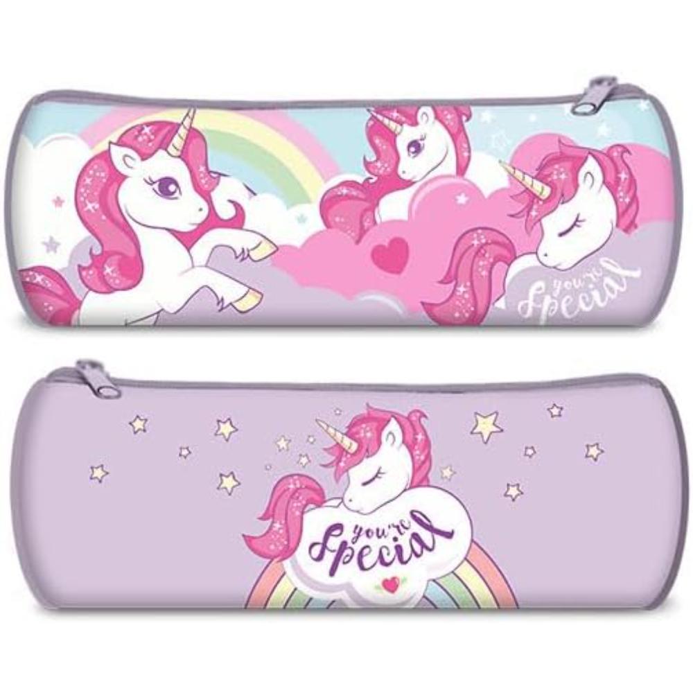 Barrel Pencil Case-Unicorn