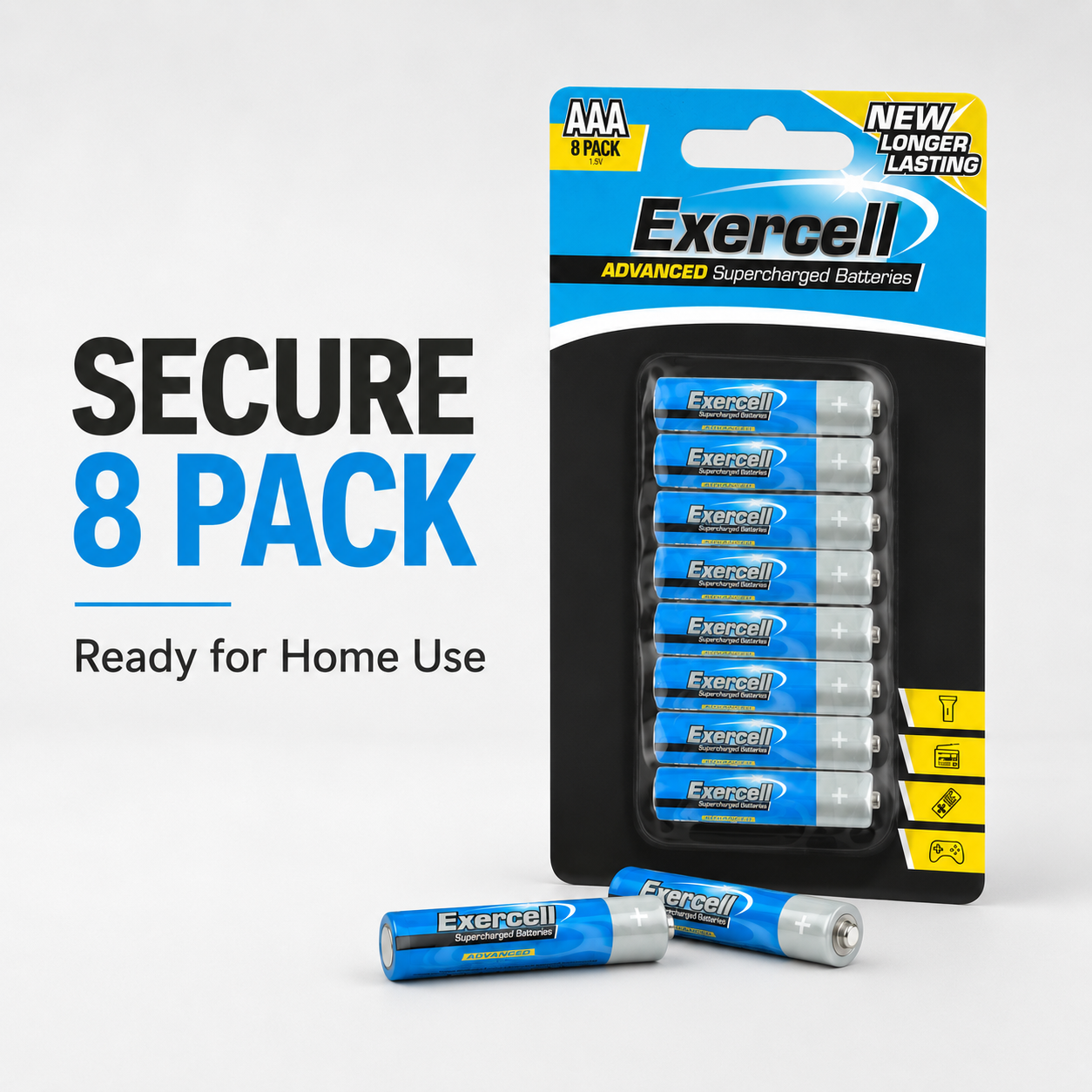 AAA Super Charged Batteries - 8Pk