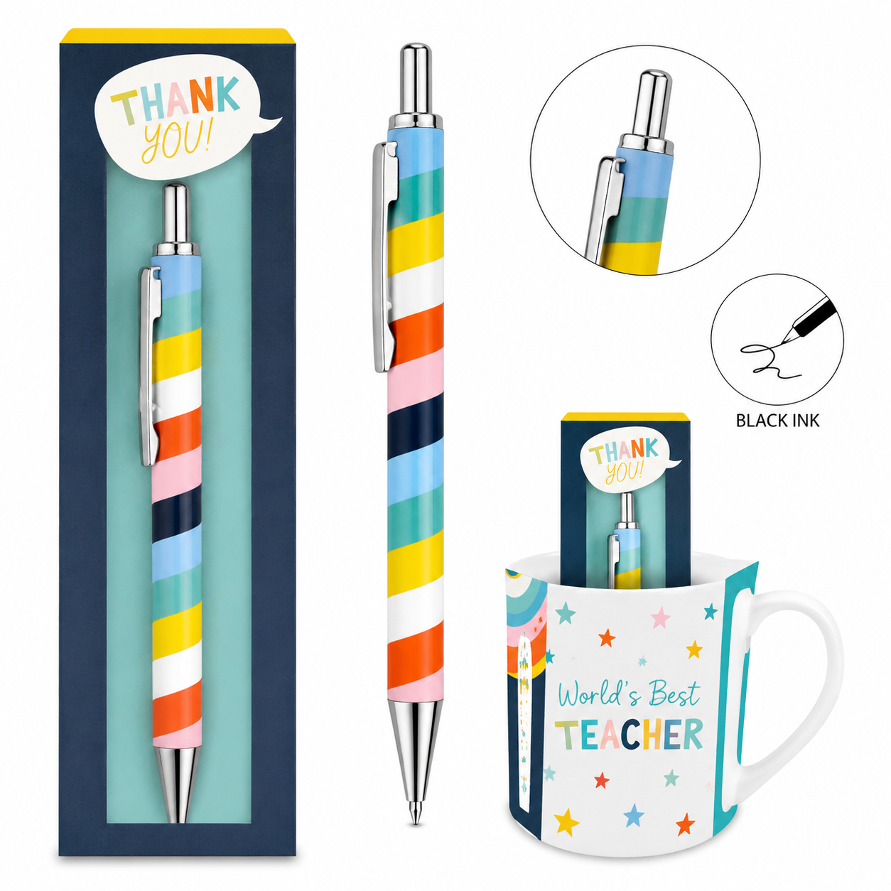 Teacher Ceramic Mug 400ml & Pen Gift Set