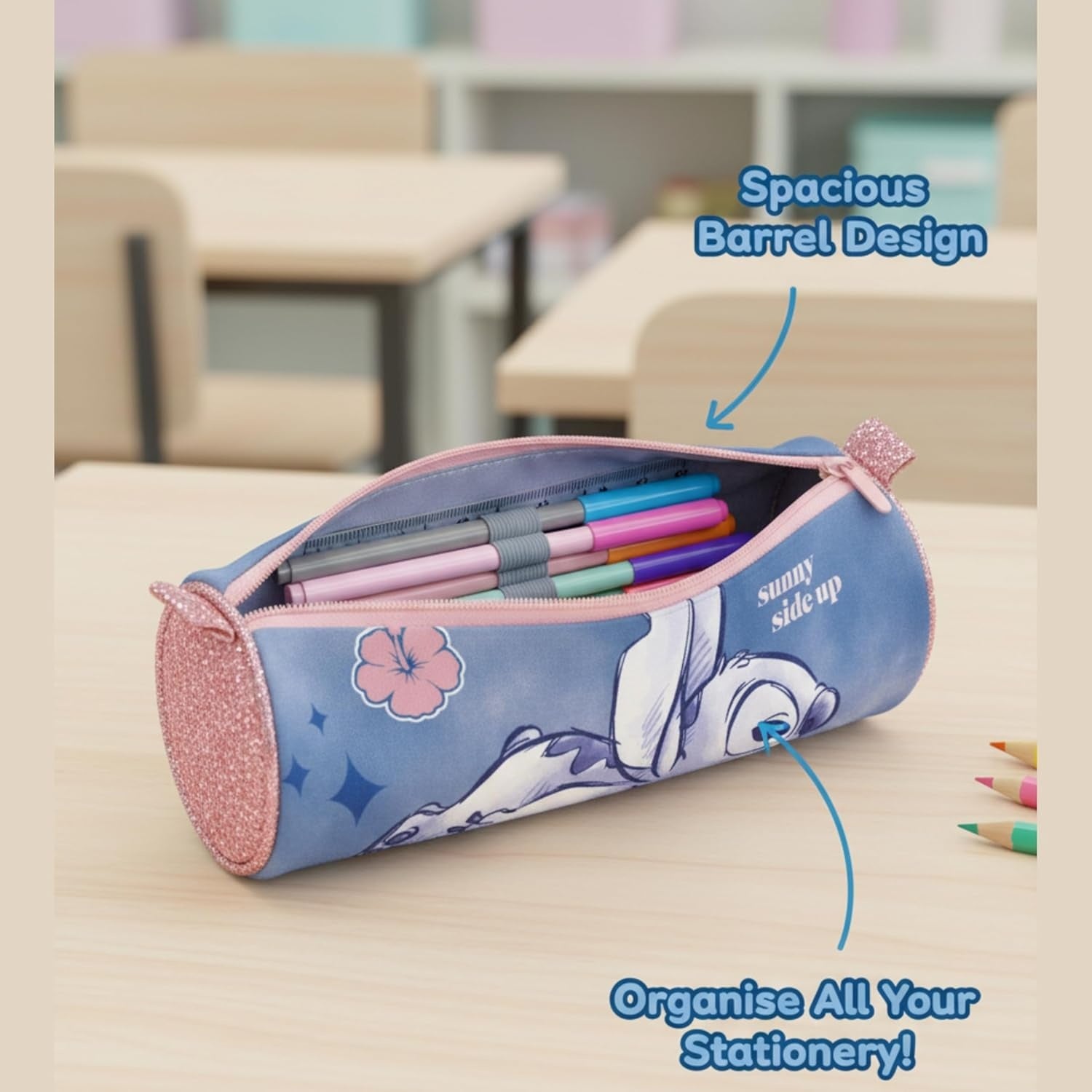 Premium Barrel Pencil Case 22cm - Assorted
