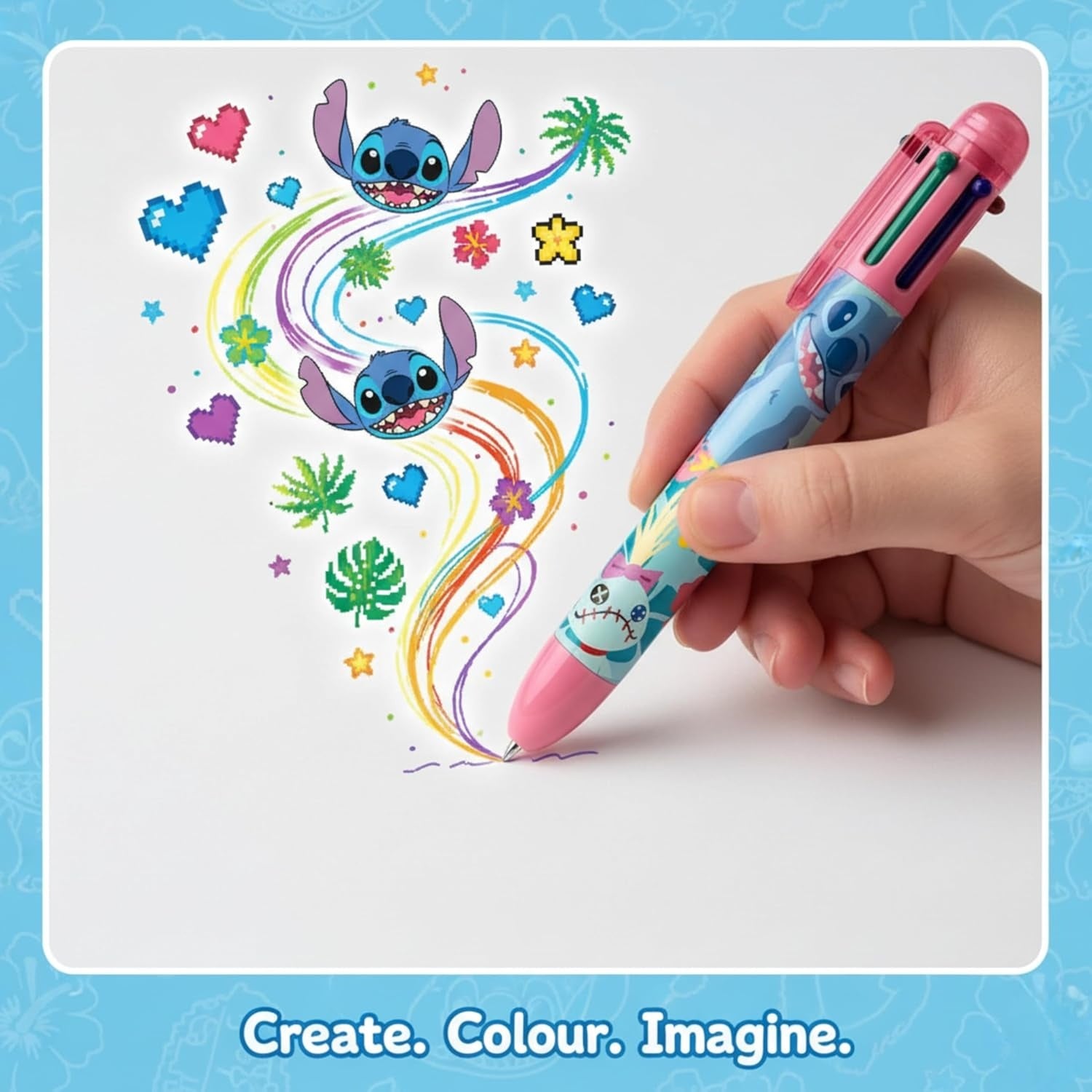 6 Color Pen Character Printed