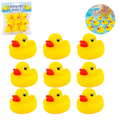 9 Pack Yellow Squeaky Bath Ducks 5cm