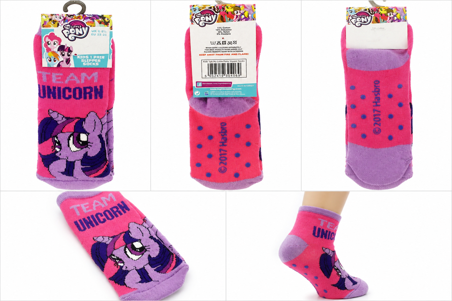 My Little Pony Pink Girls Socks UK 6-8.5