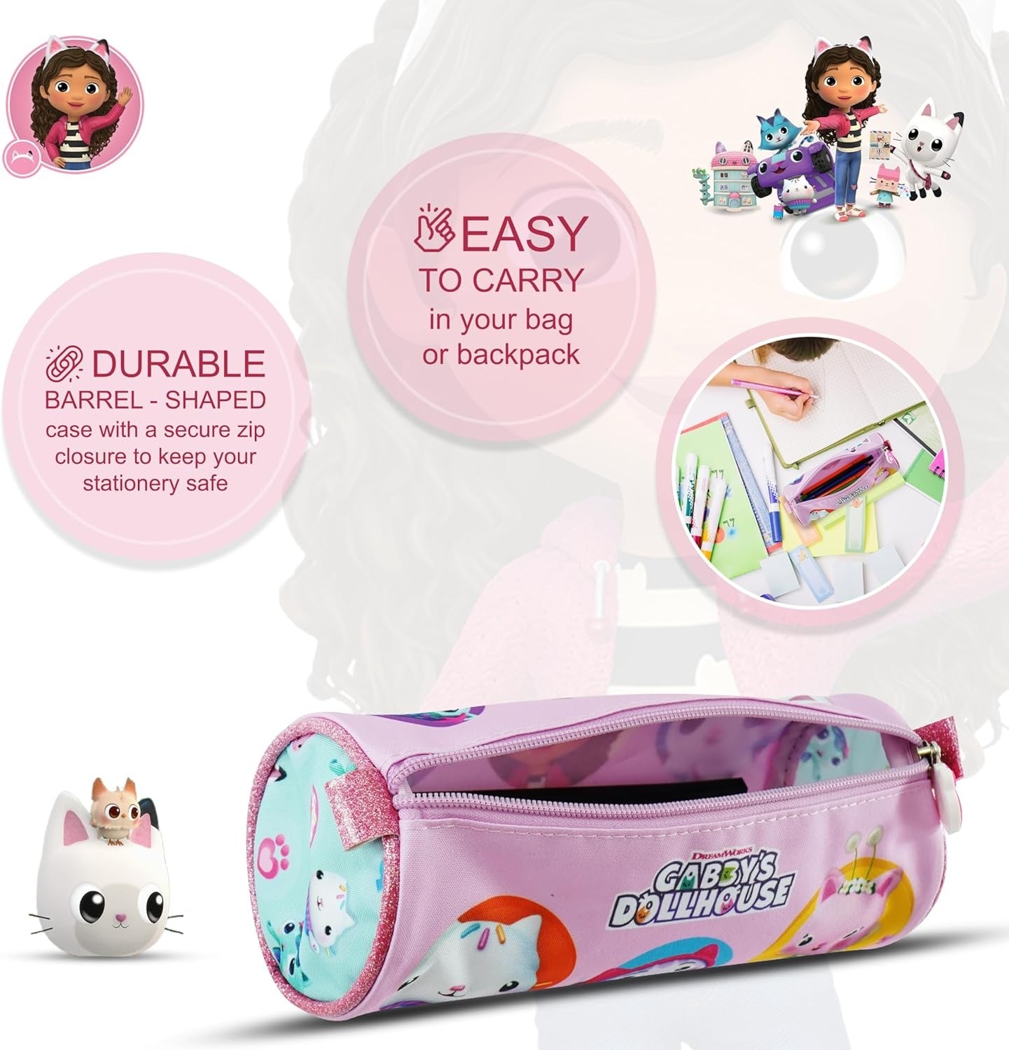 Premium Barrel Pencil Case 22cm - Assorted