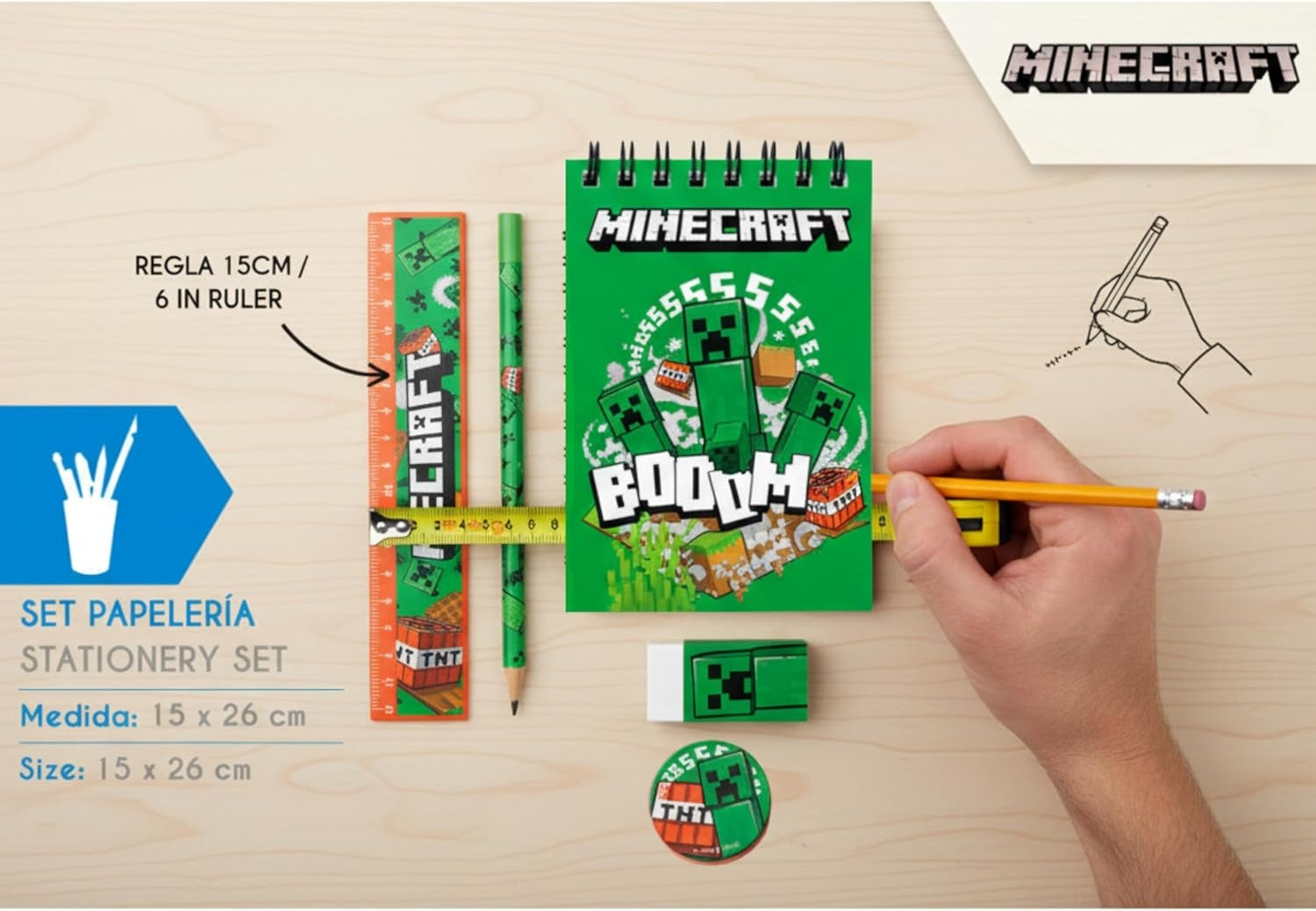 5PCs School Stationery Set - Assorted
