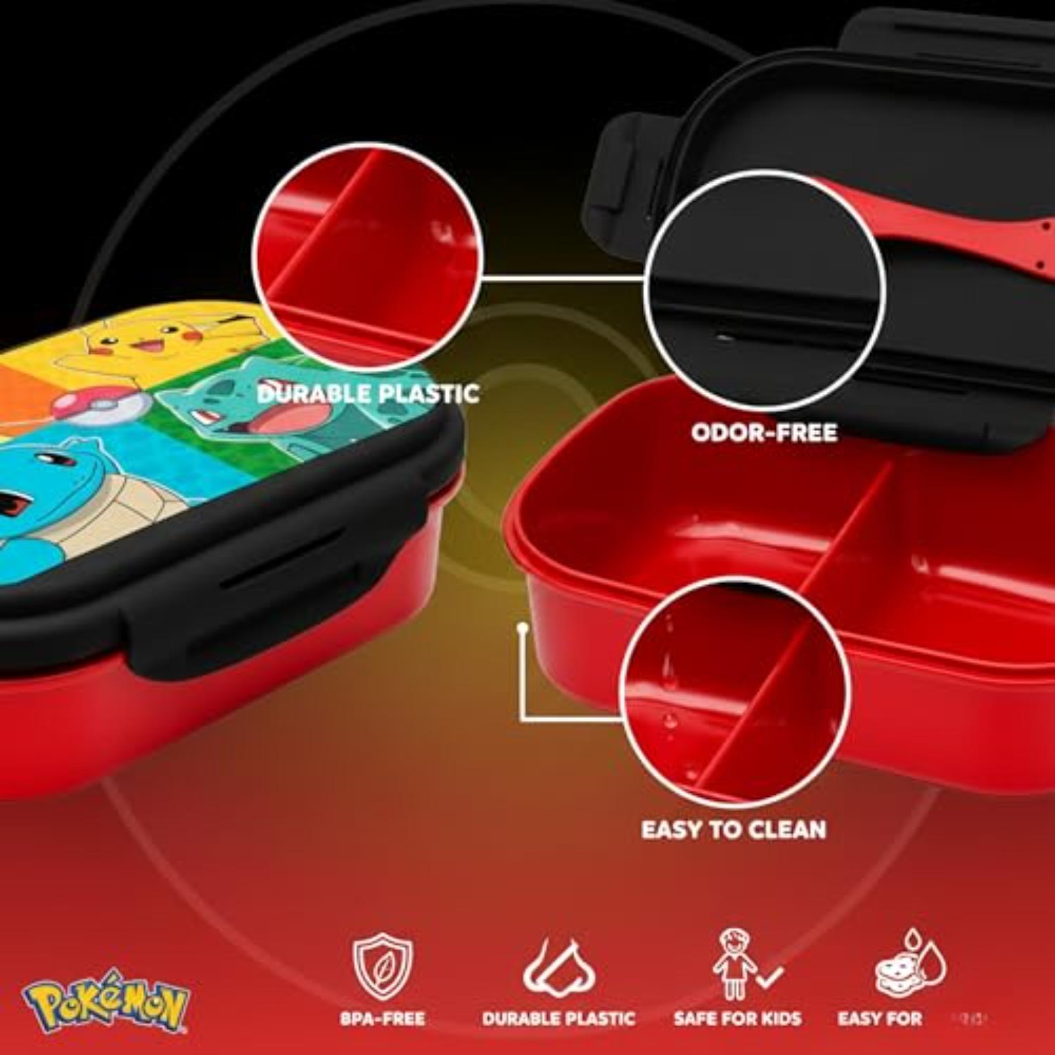 Kids BPA Free Plastic Lunch Box with Cutlery - Assorted