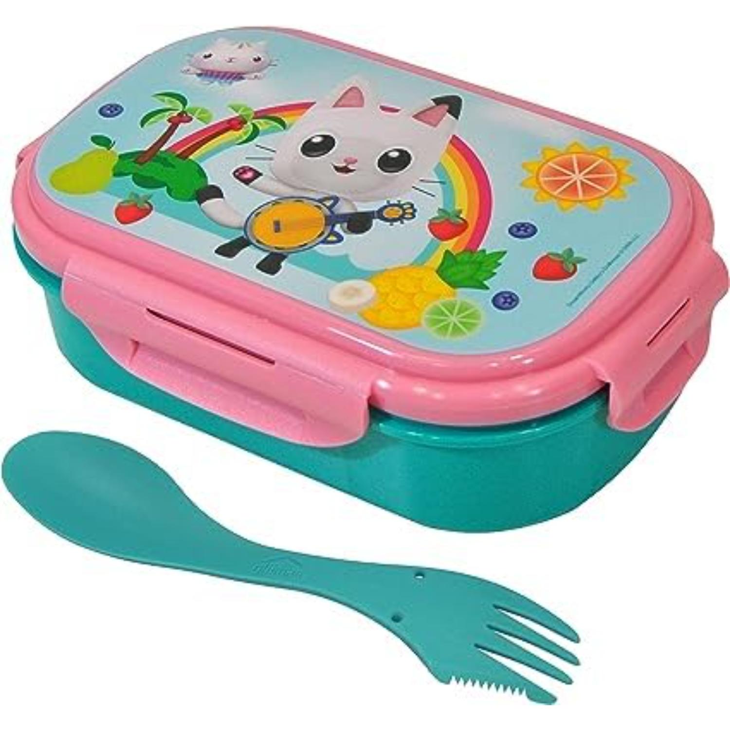 Kids BPA Free Plastic Lunch Box with Cutlery - Assorted
