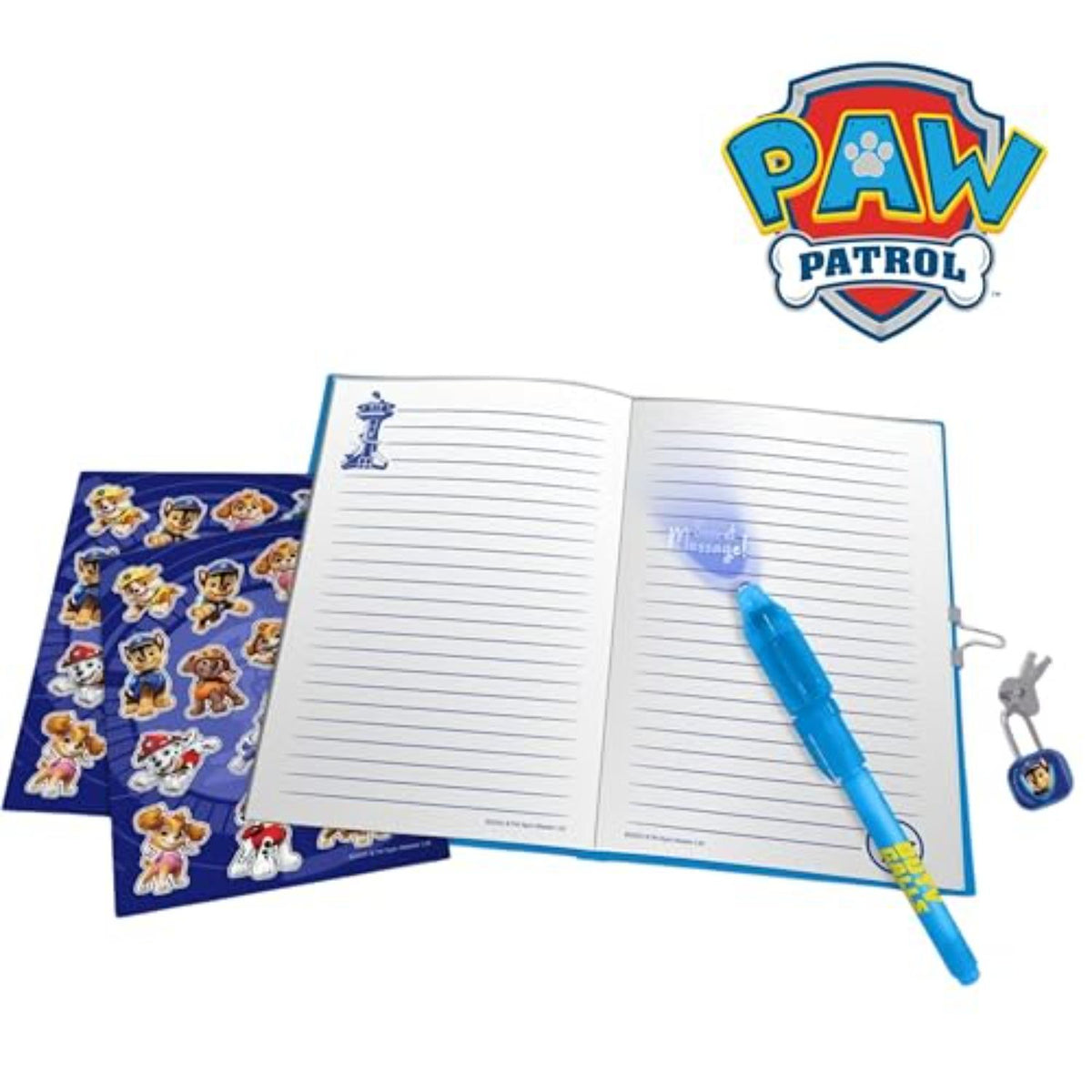 PAW Patrol Kids Licensed Secret Diary & Magic Ink Pen Stationery Set – view 8