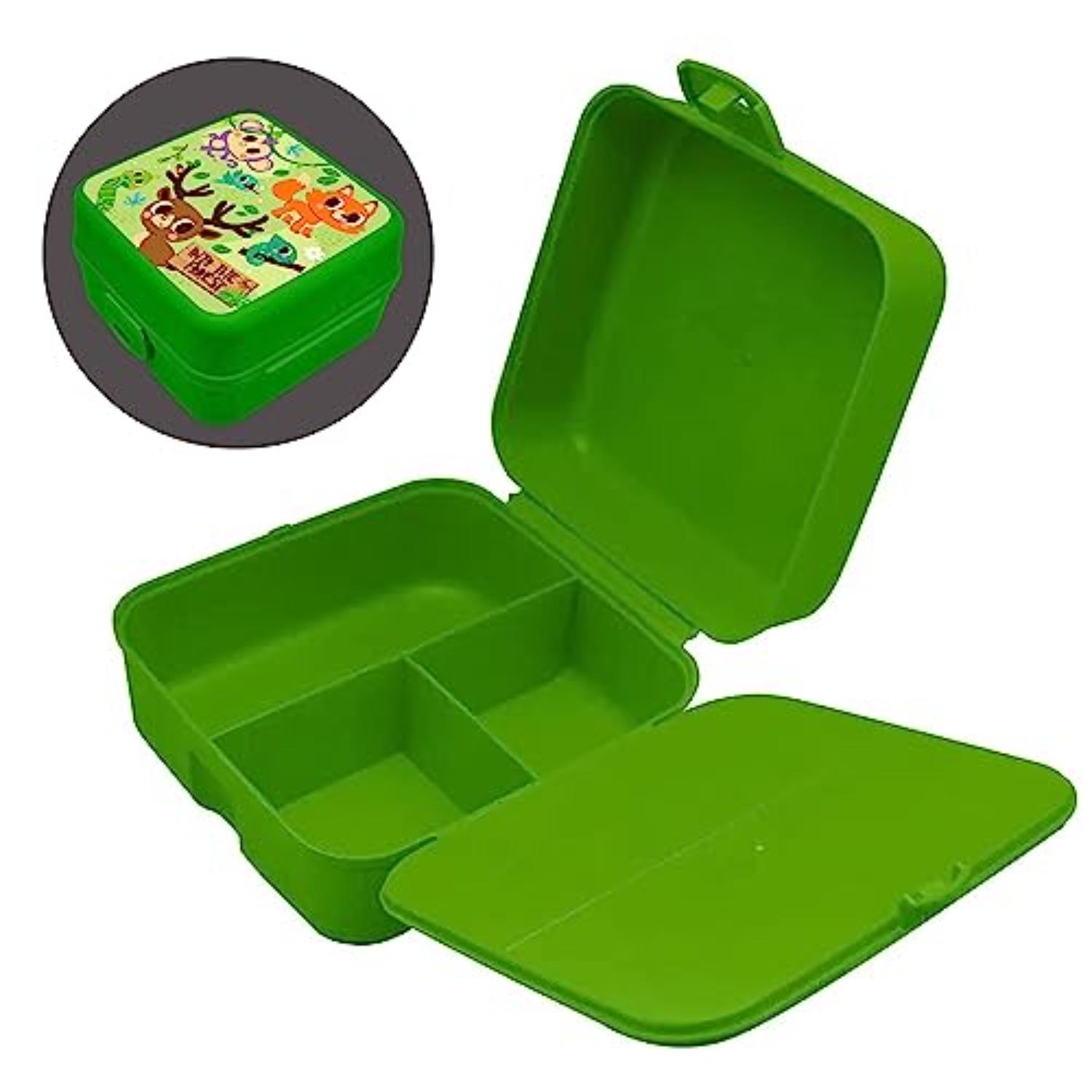 Kids BPA Free Plastic Lunch Box with Cutlery - Assorted
