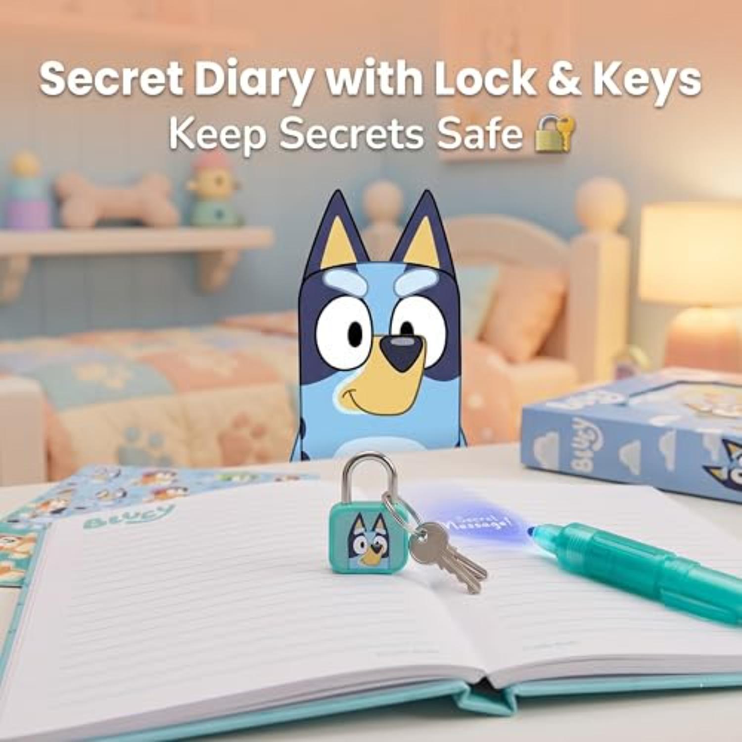 Kids Secret Diary & Magic Ink Pen Stationery Set - Assorted
