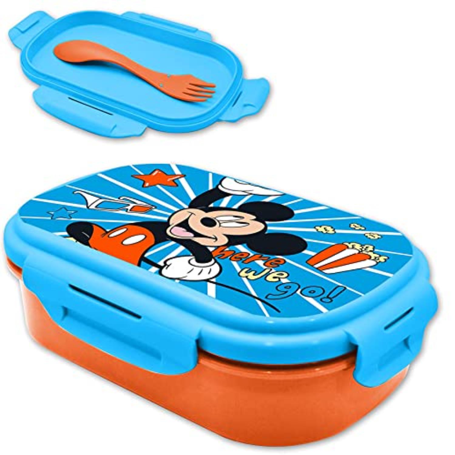 Kids BPA Free Plastic Lunch Box with Cutlery - Assorted