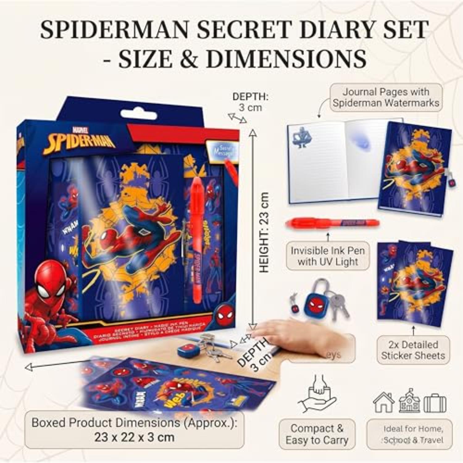 Kids Secret Diary & Magic Ink Pen Stationery Set - Assorted