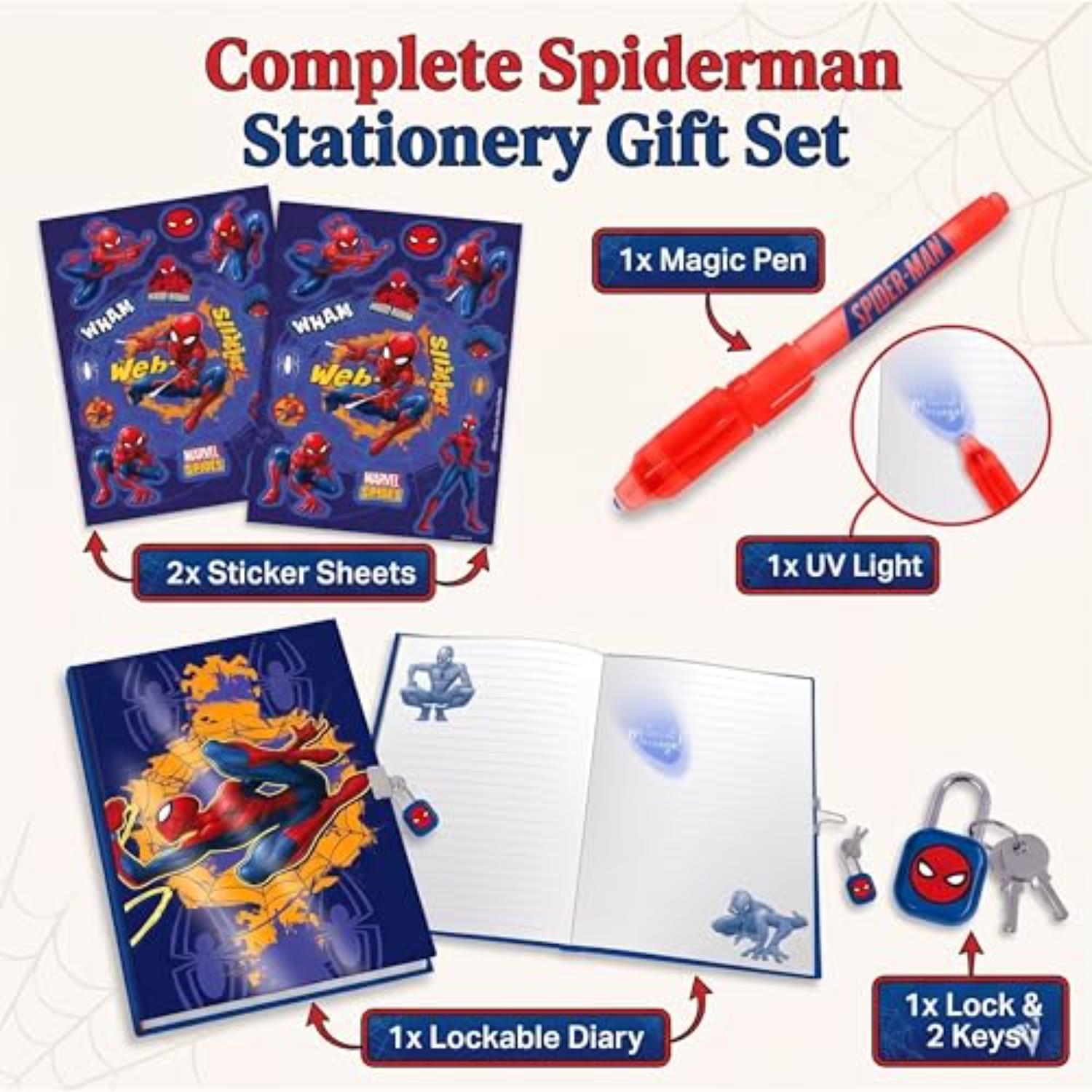 Kids Secret Diary & Magic Ink Pen Stationery Set - Assorted