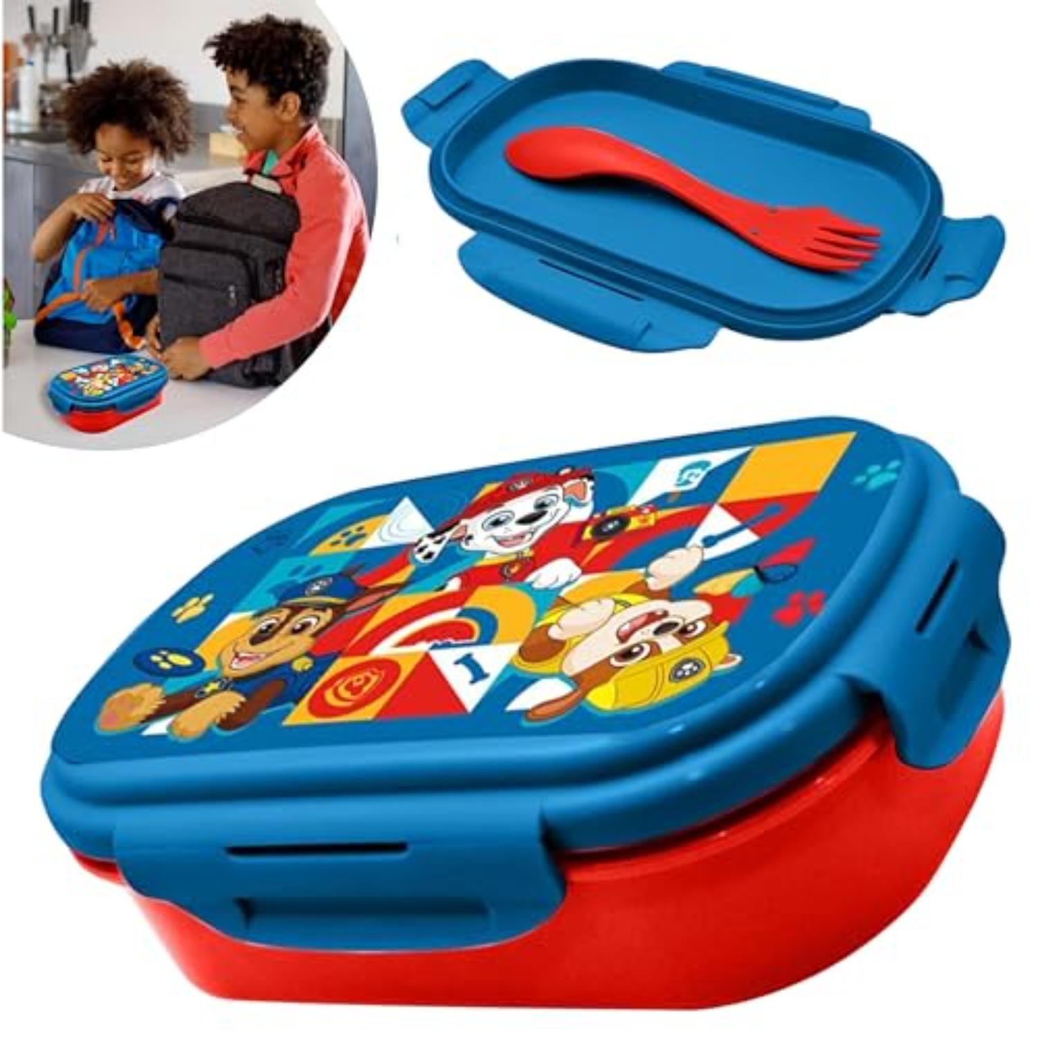 Kids BPA Free Plastic Lunch Box with Cutlery - Assorted