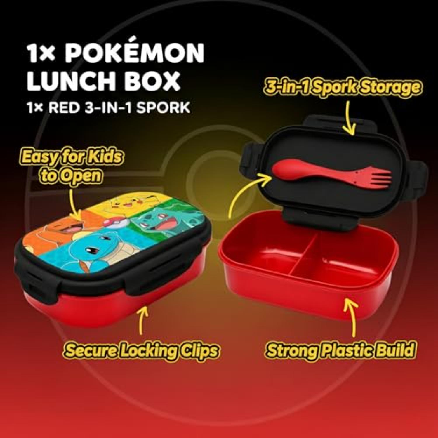 Kids BPA Free Plastic Lunch Box with Cutlery - Assorted