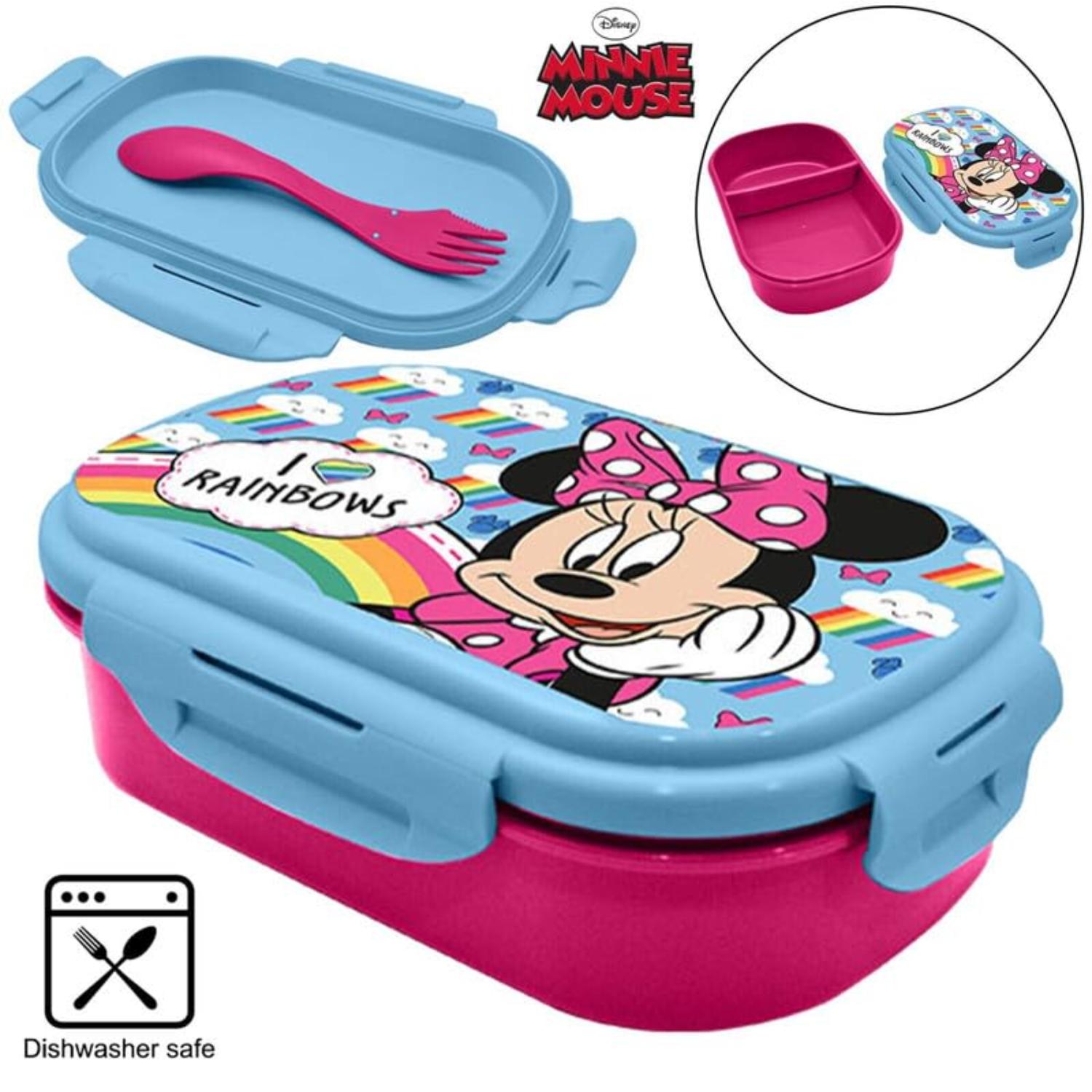 Kids BPA Free Plastic Lunch Box with Cutlery - Assorted