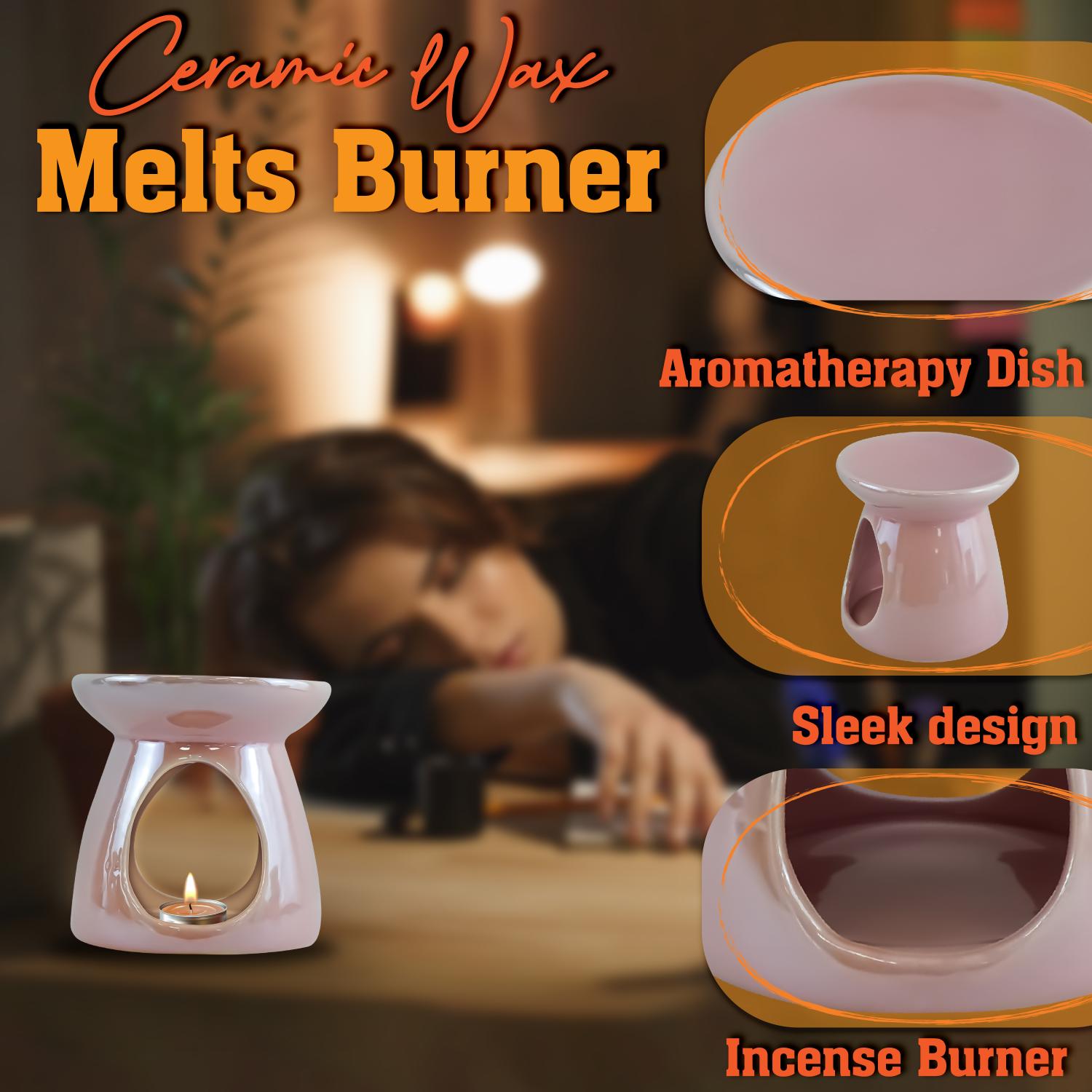 Pearl Ceramic Wax Burner Fragrance Oil Tealight Diffuser  12.5cm