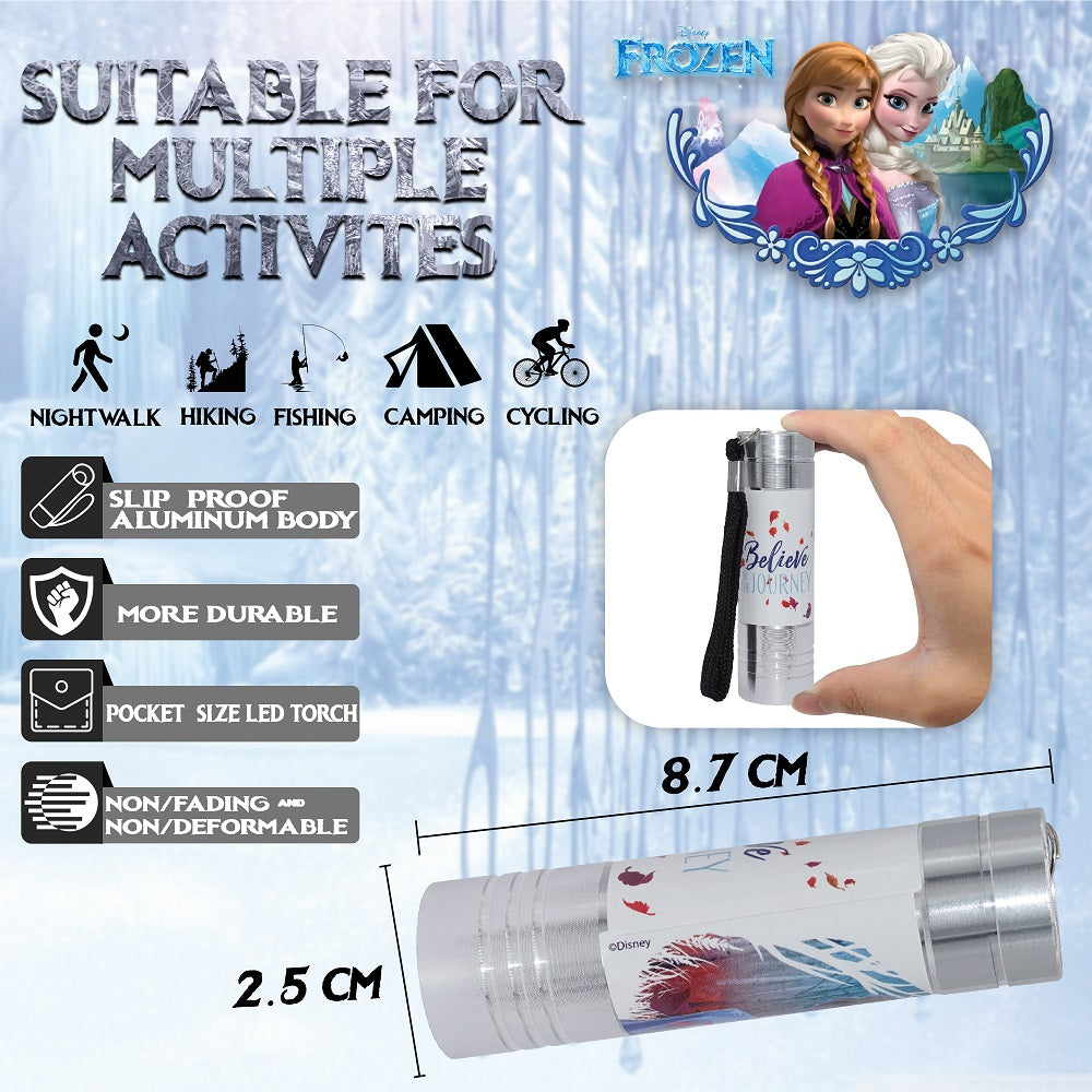 Frozen (Silver) Aluminium 9 LED Torch