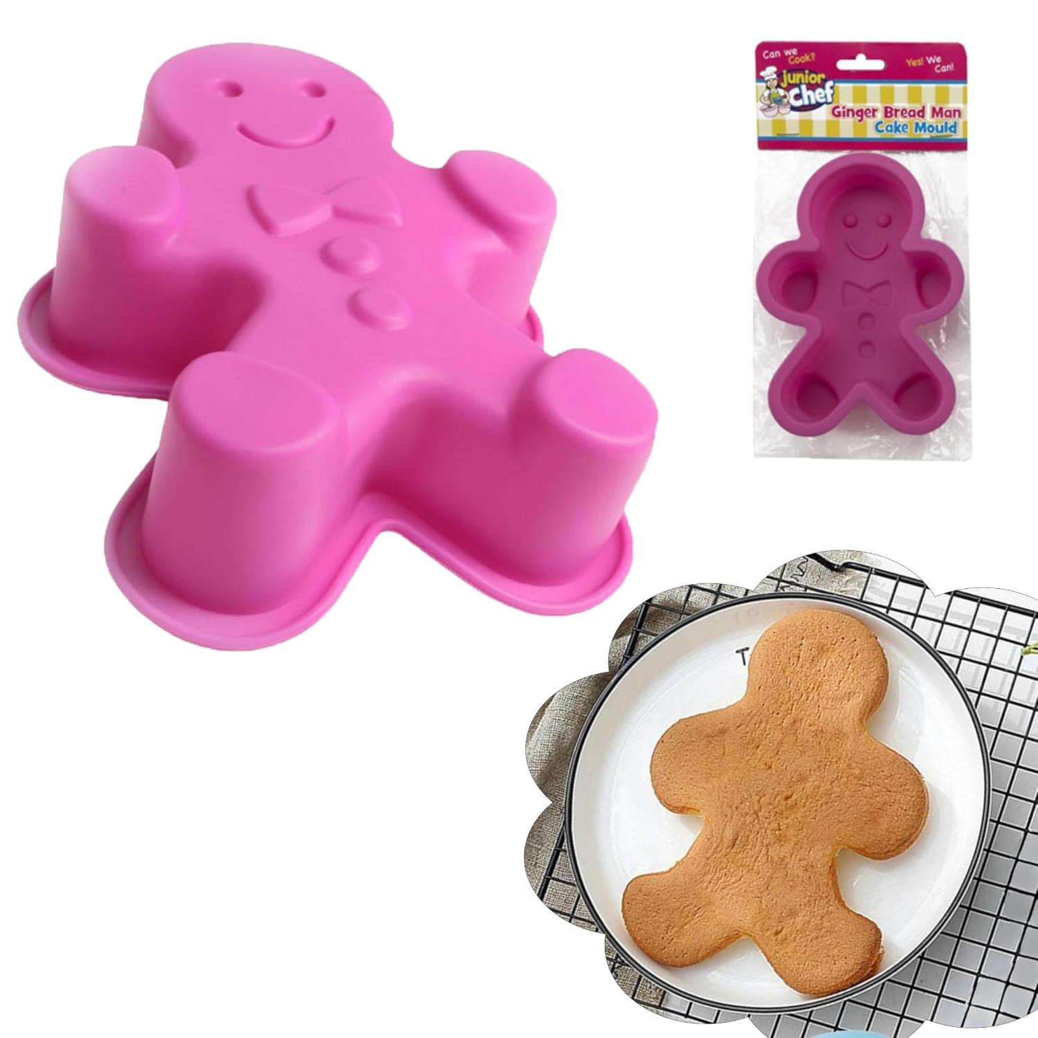 Silicone Gingerbread Man Baking Mould Non-Stick Muffin Tray