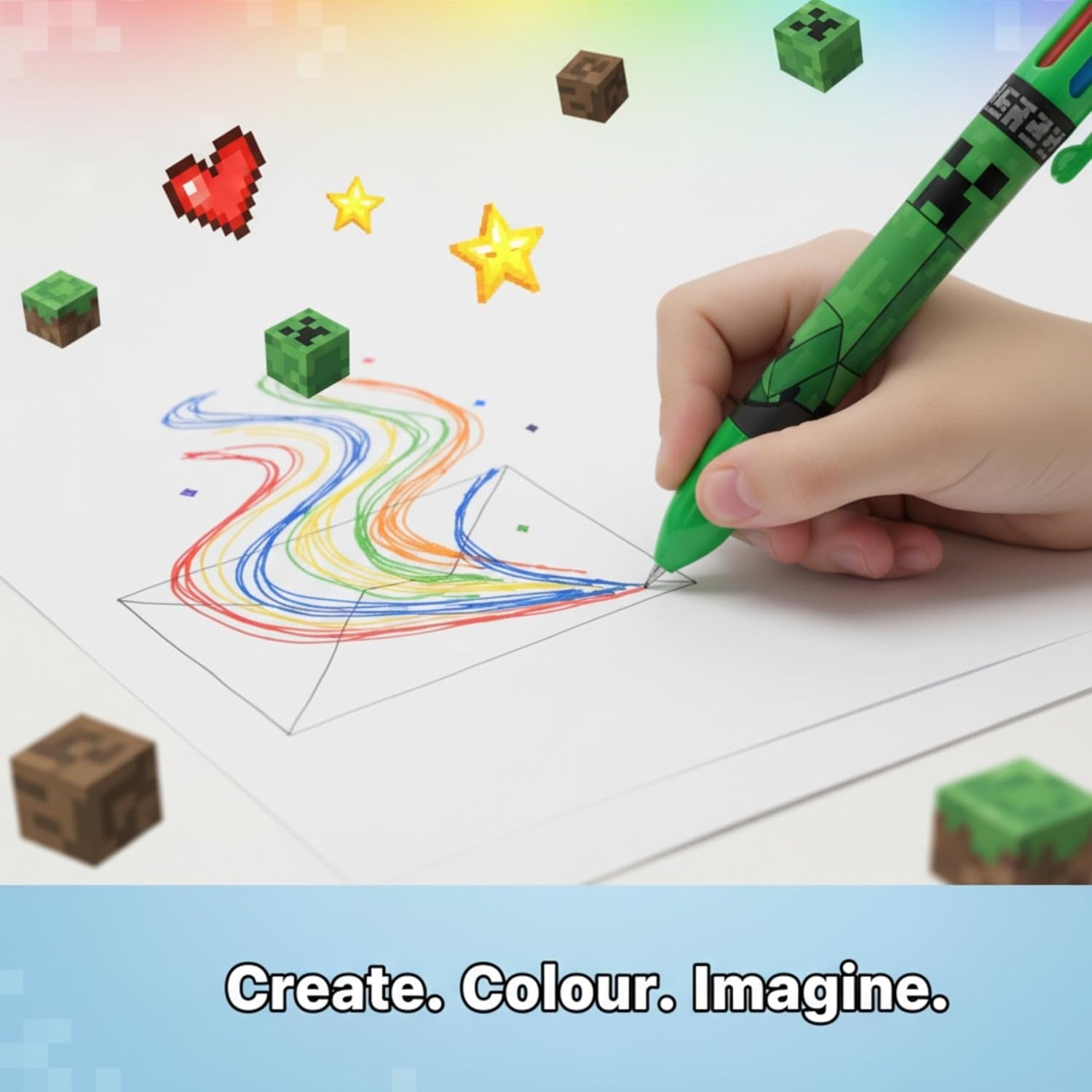 6 Color Pen Character Printed