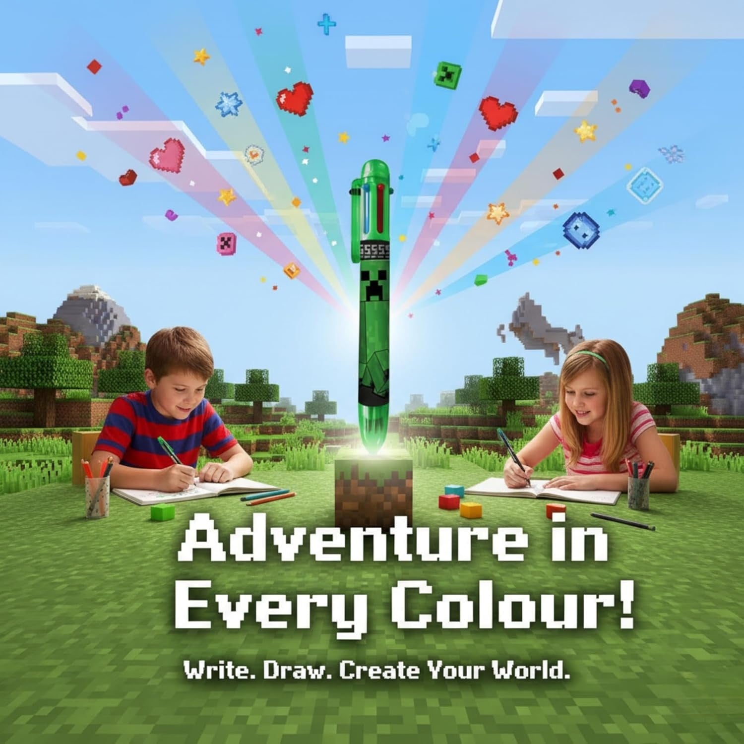6 Color Pen Character Printed