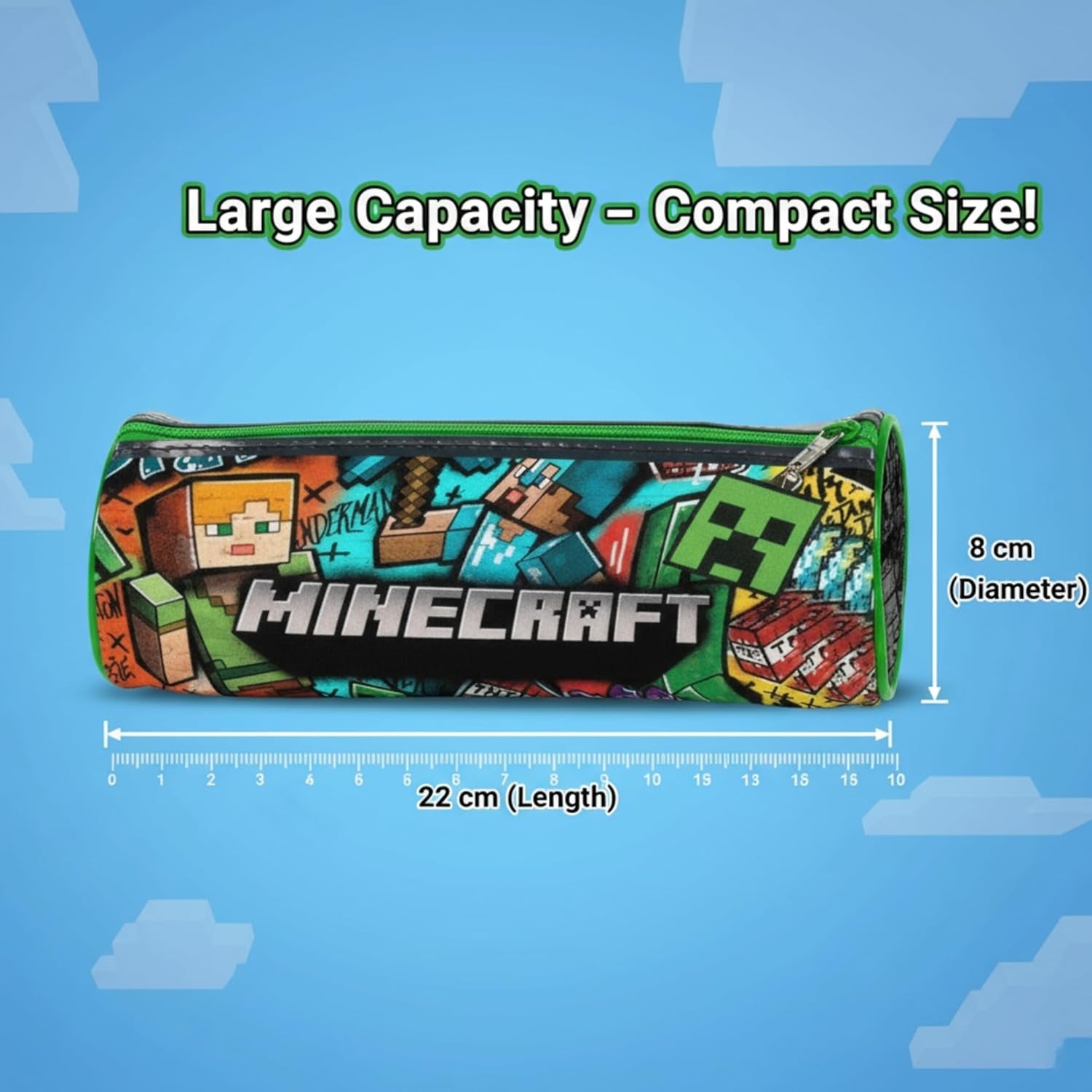Premium Barrel Pencil Case 22cm - Assorted