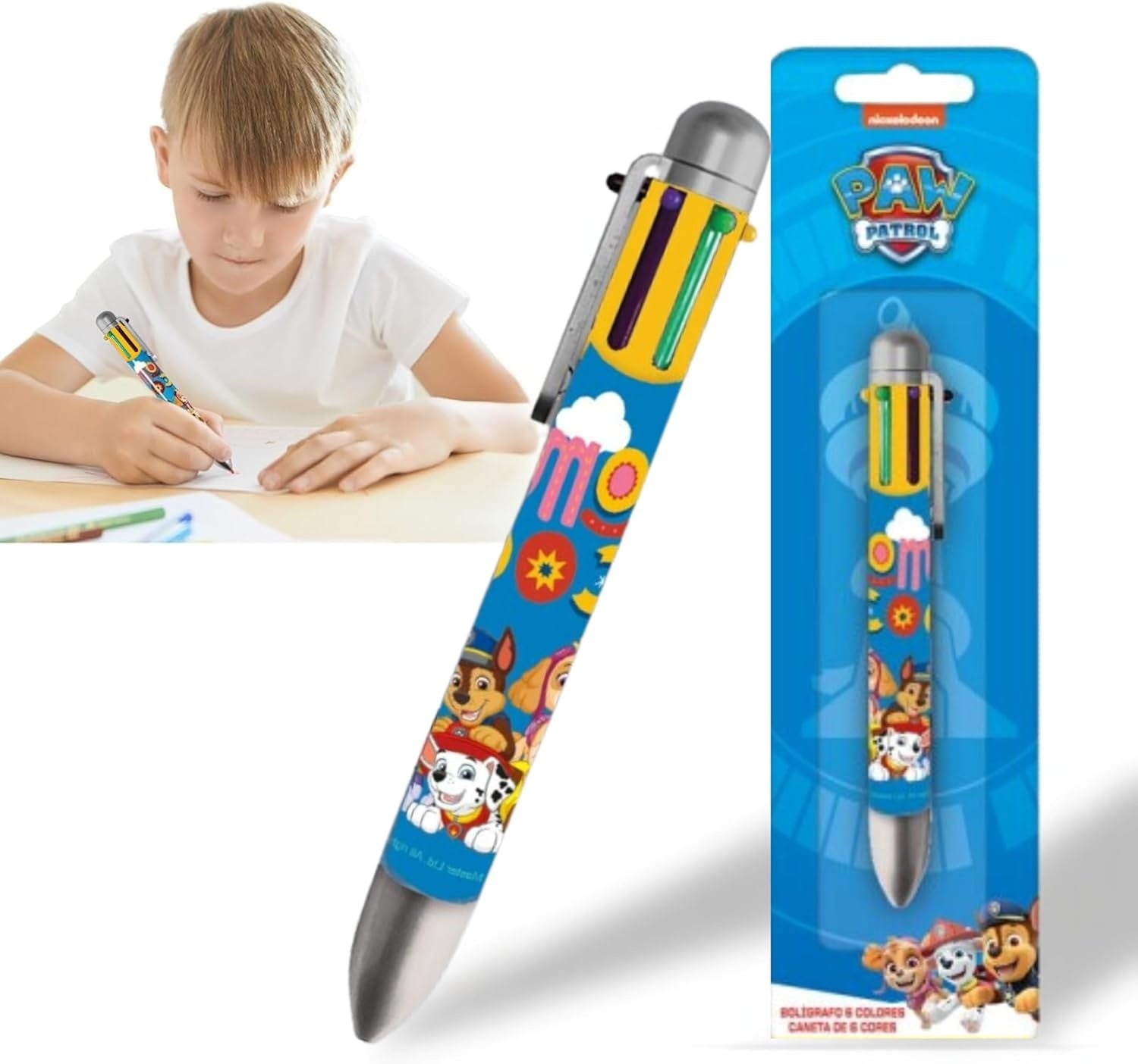 6 Color Pen Character Printed