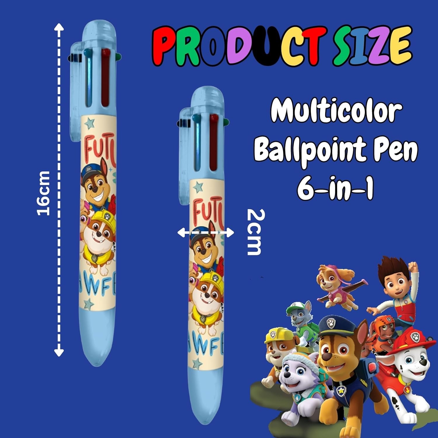 6 Color Pen Character Printed