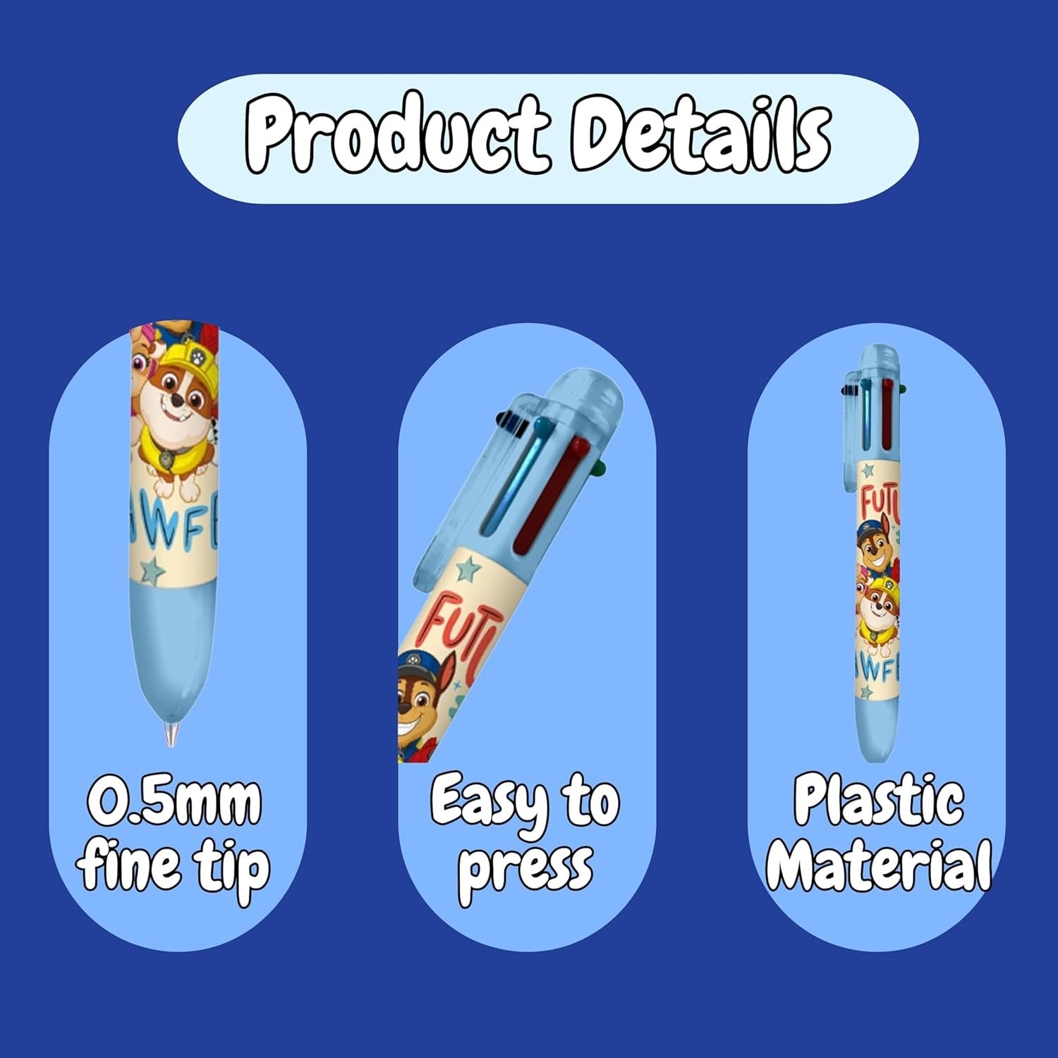 6 Color Pen Character Printed