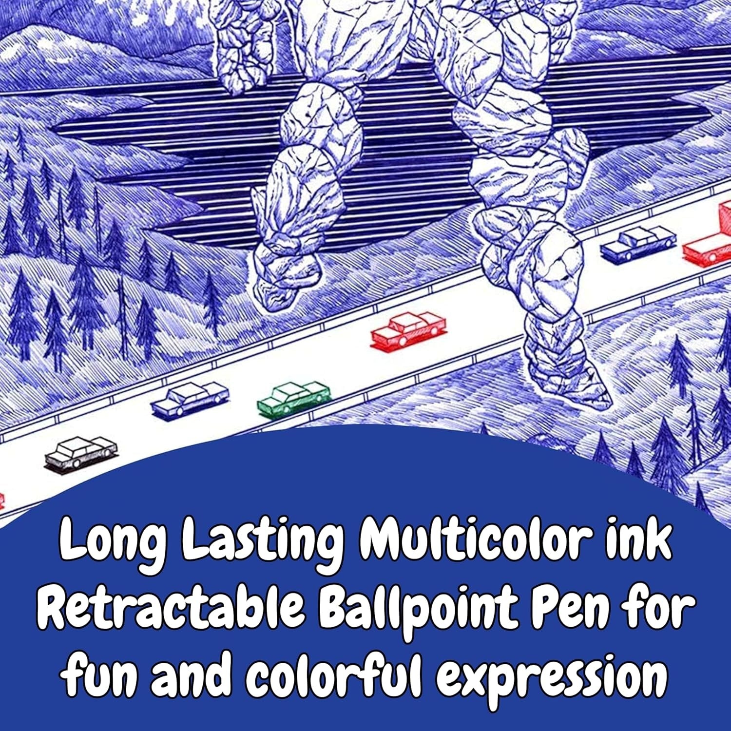 6 Color Pen Character Printed