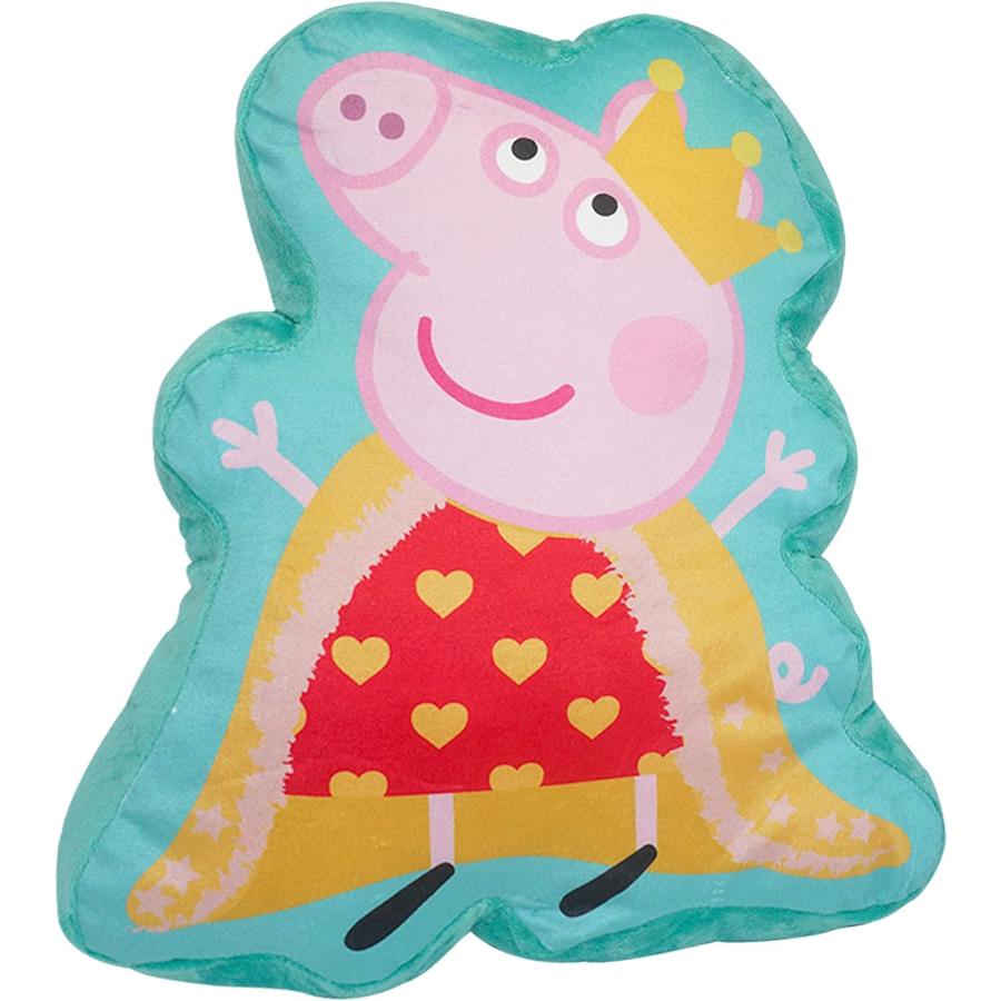 Licensed 35cm Peppa Pig Queen Shaped Cushion