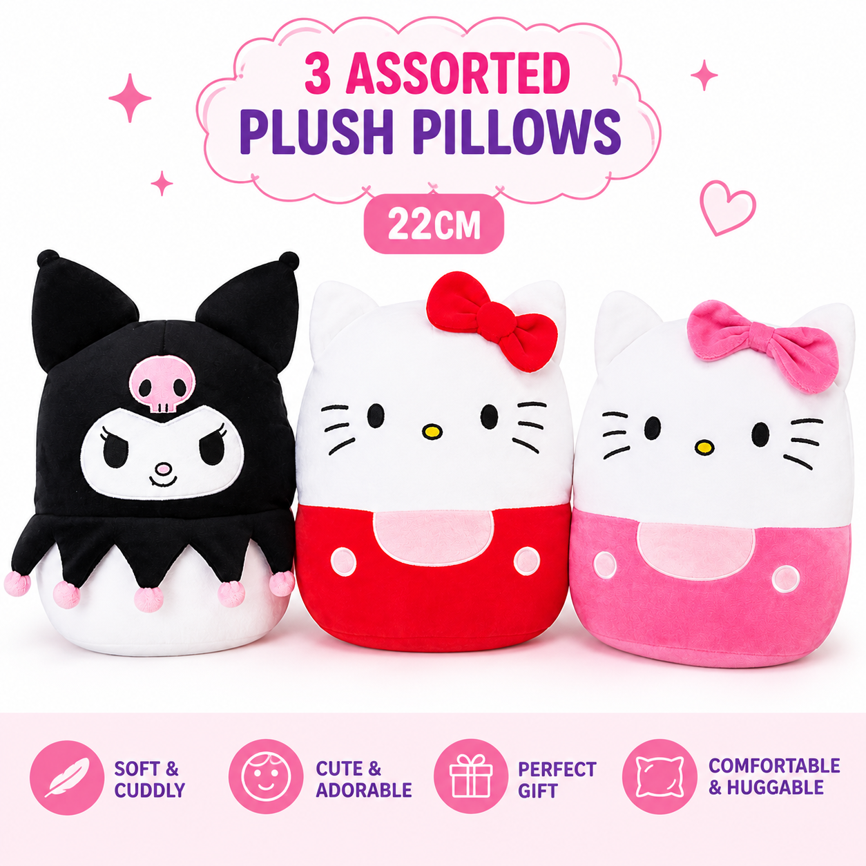 Oval Plush Pillow 22cm