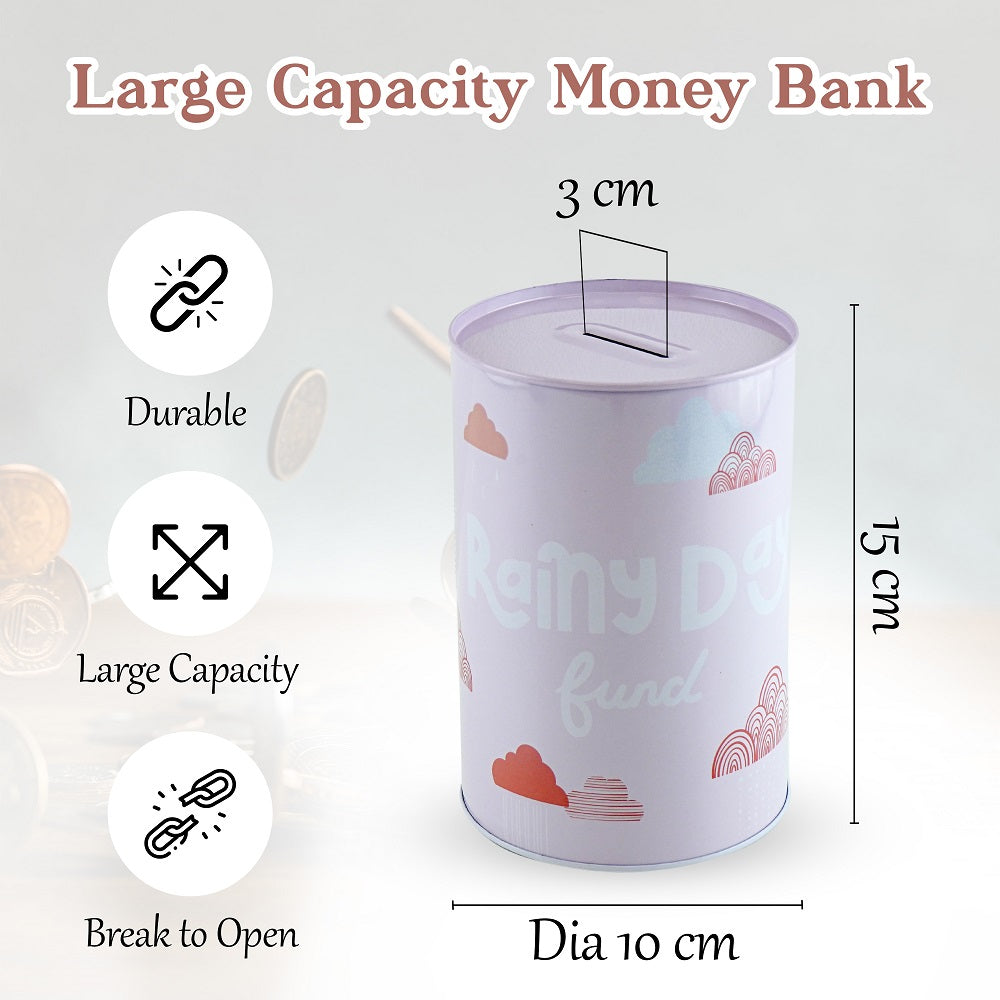15cm Novelty Money Tin - Holiday Fund