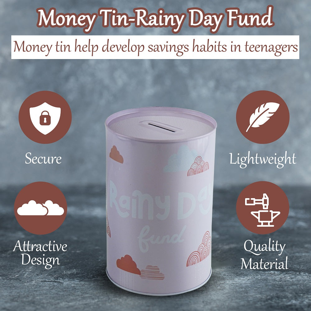 15cm Novelty Money Tin - Holiday Fund