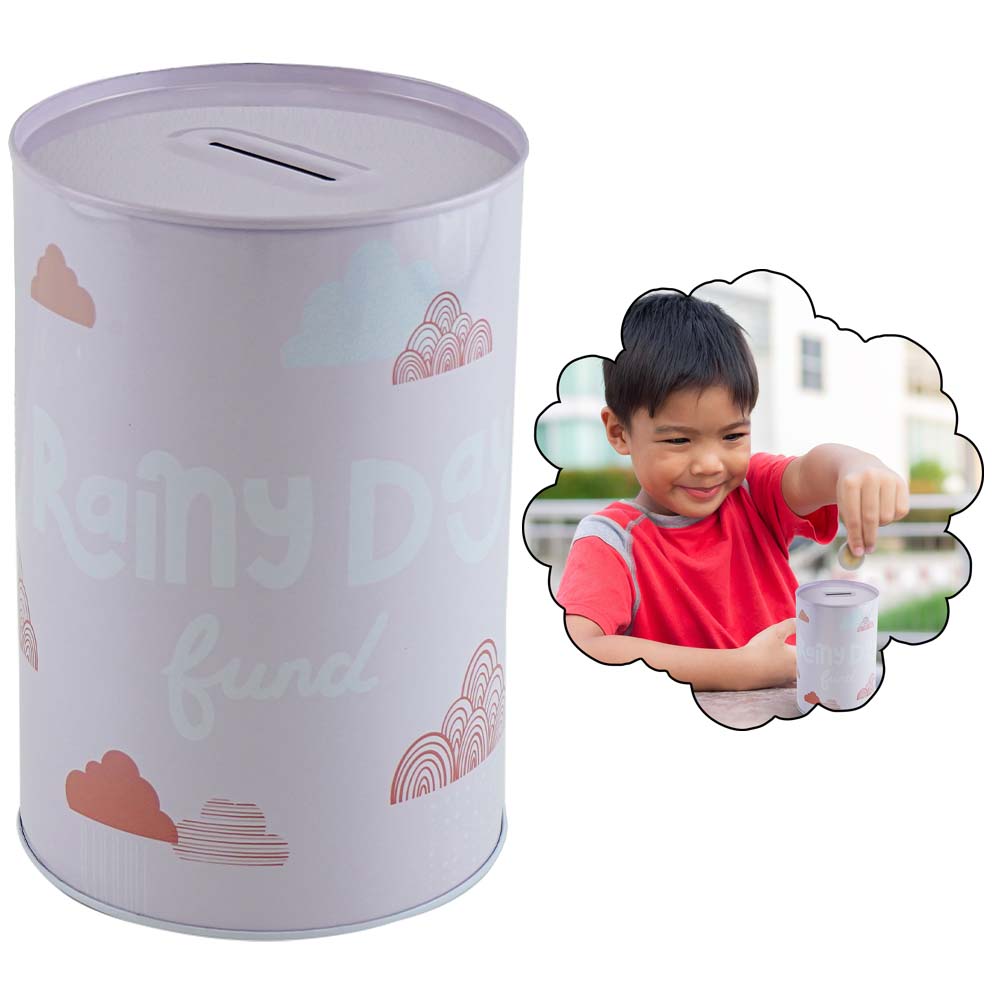15cm Novelty Money Tin - Holiday Fund