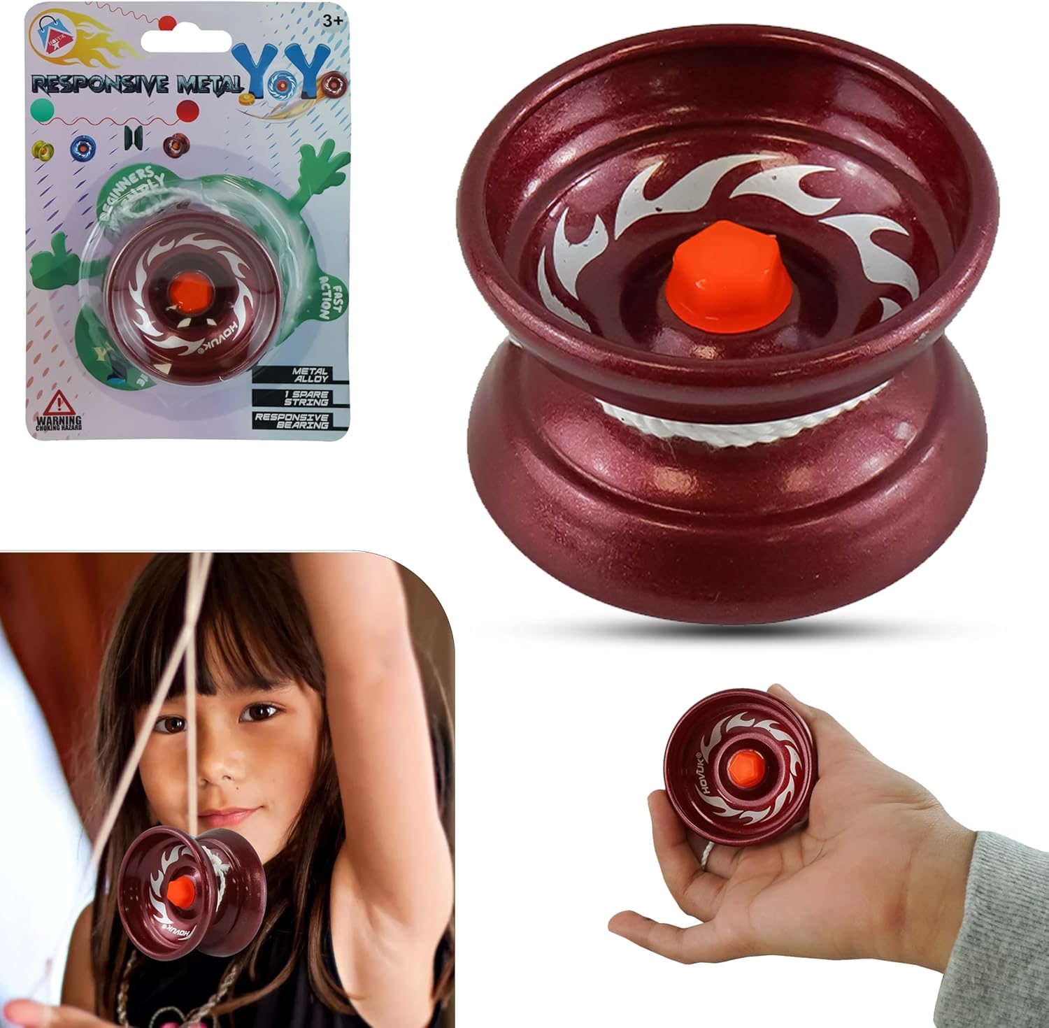 5cm Metal Responsive YoYos for Beginners – Assorted