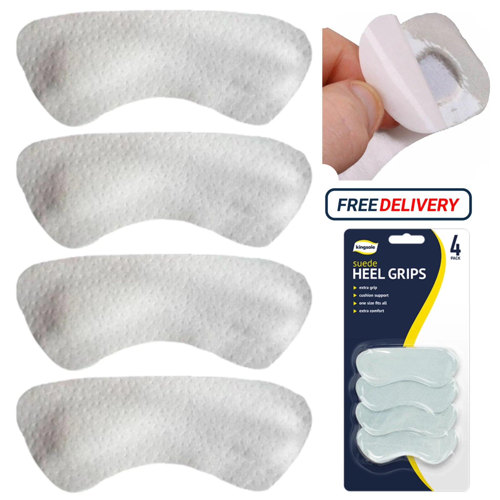 Suede Heel Grip Shoe Pads 4Pcs