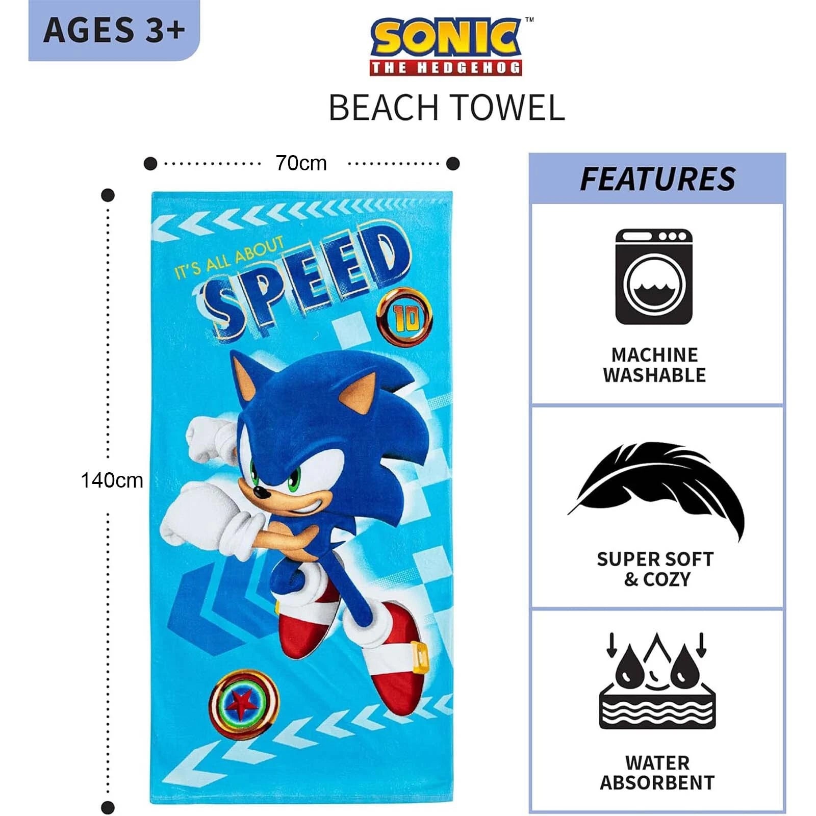 140 x 70cm Kids Cotton Towel