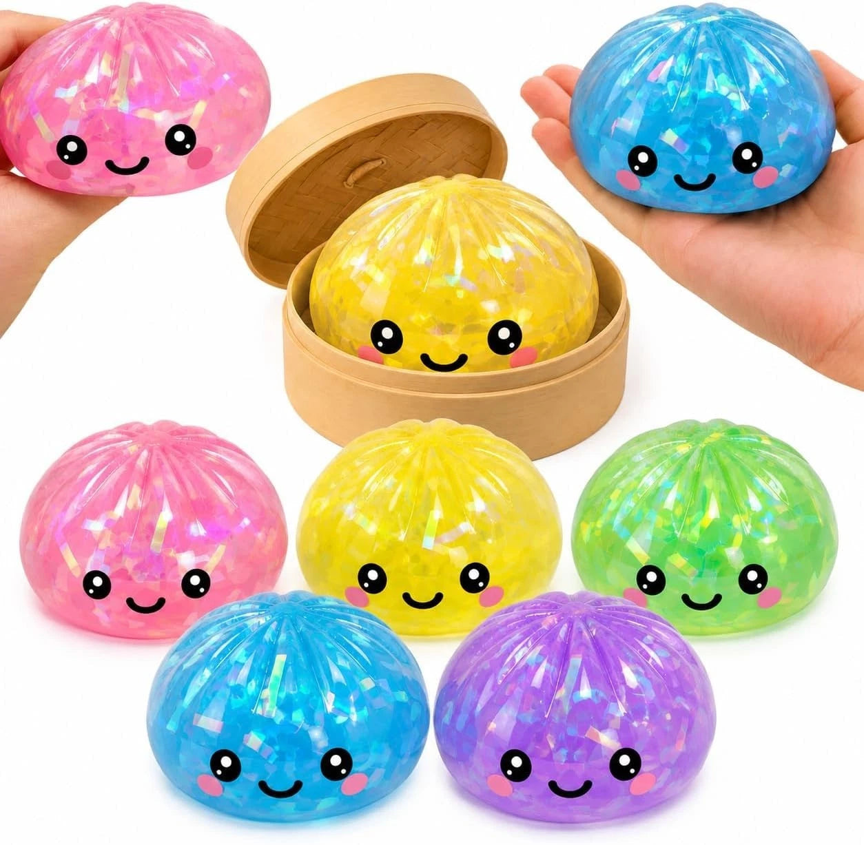 8.5cm Mystery Squishy Diamond Dumpling Toy - 1x Random