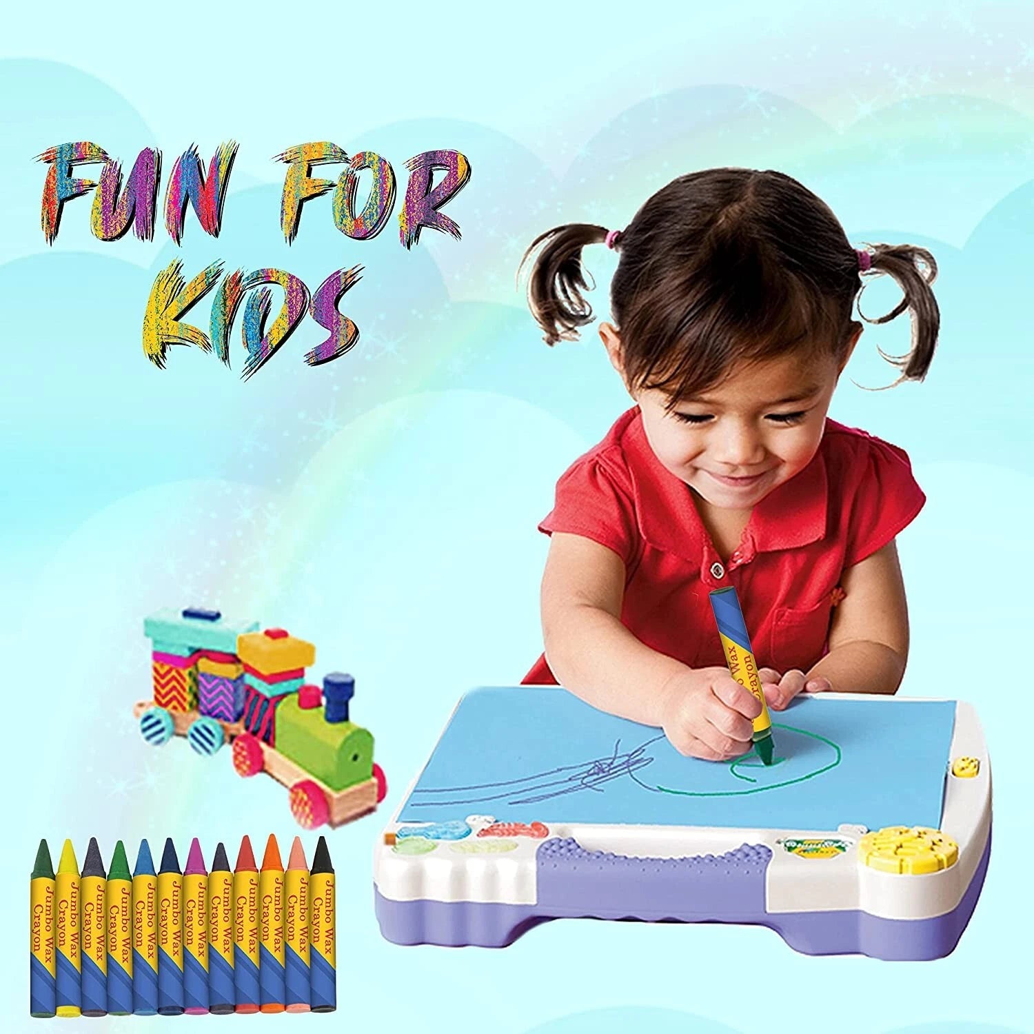 Jumbo Wax Crayons Non-Toxic Colouring Set
