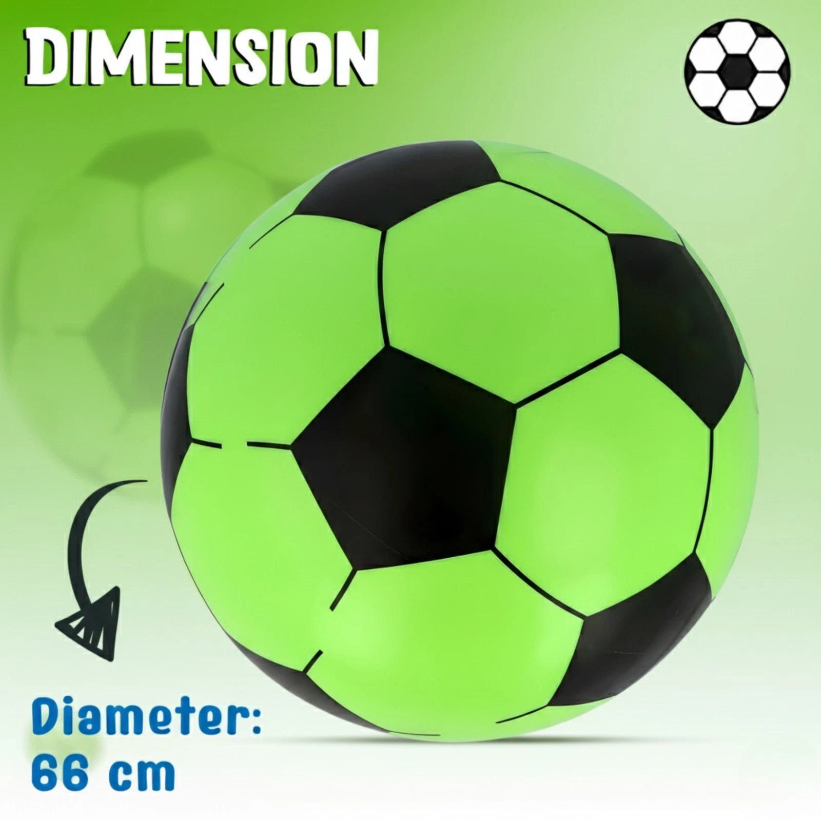 66cm Inflatable Kids Soccer PVC Football