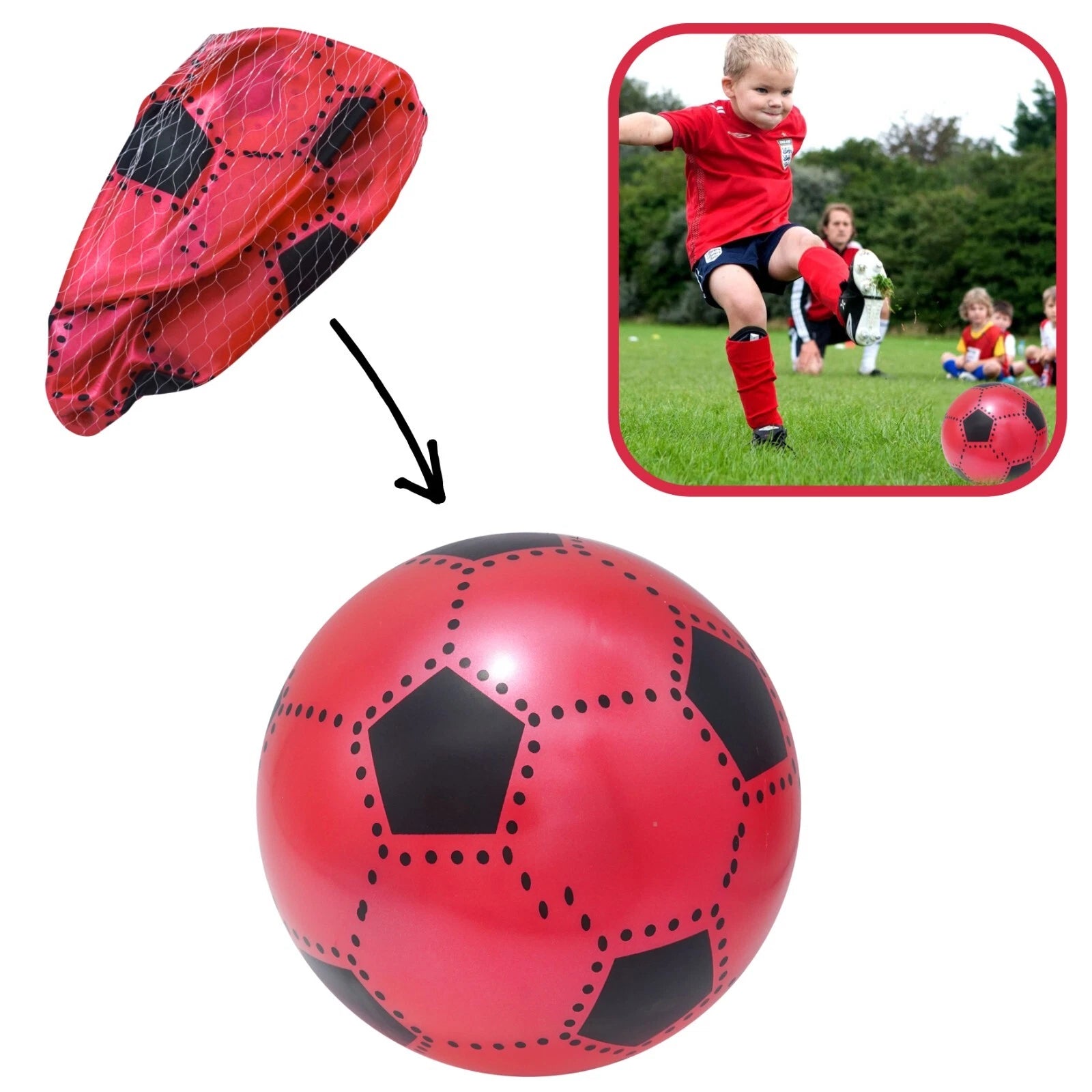 1x Random 66cm Inflatable Soccer Ball