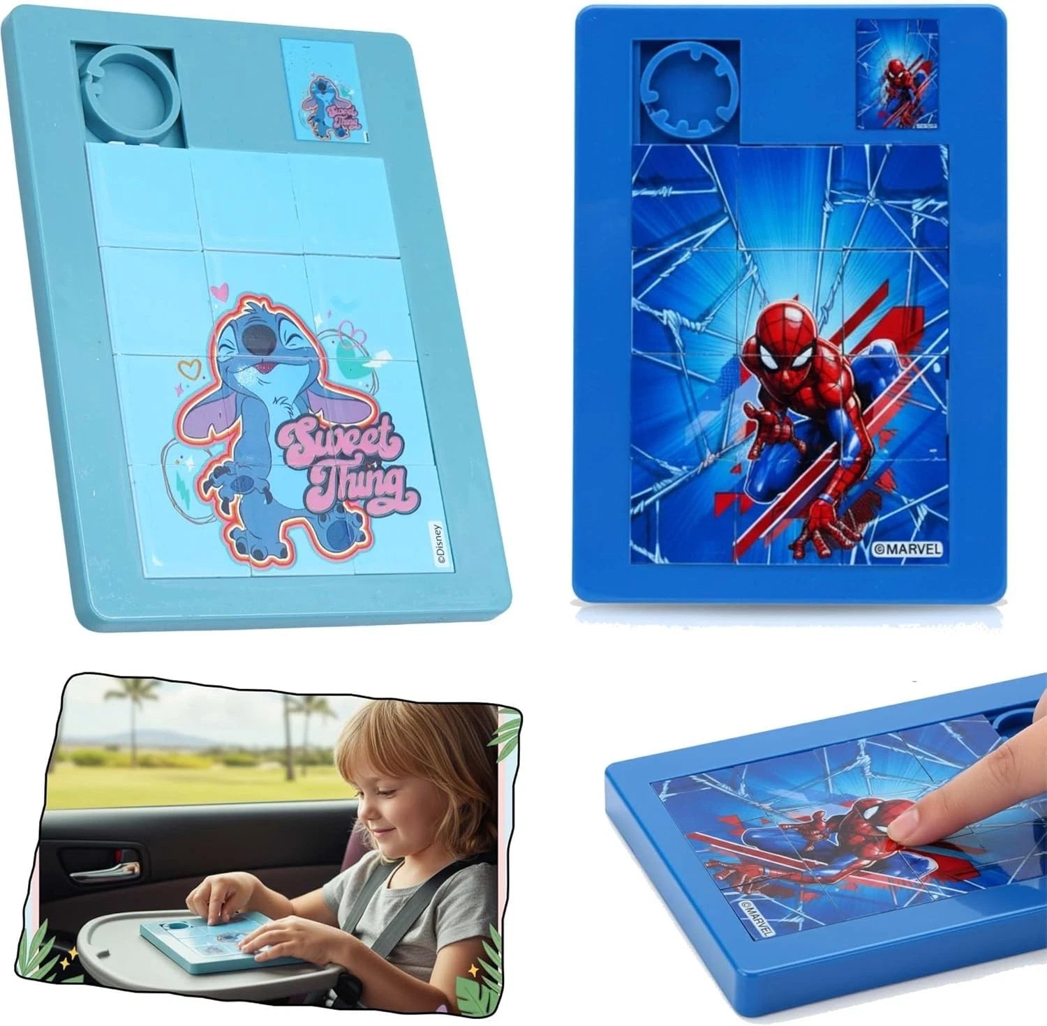 Kids 12cm Rotating Puzzle Toy Assorted Characters