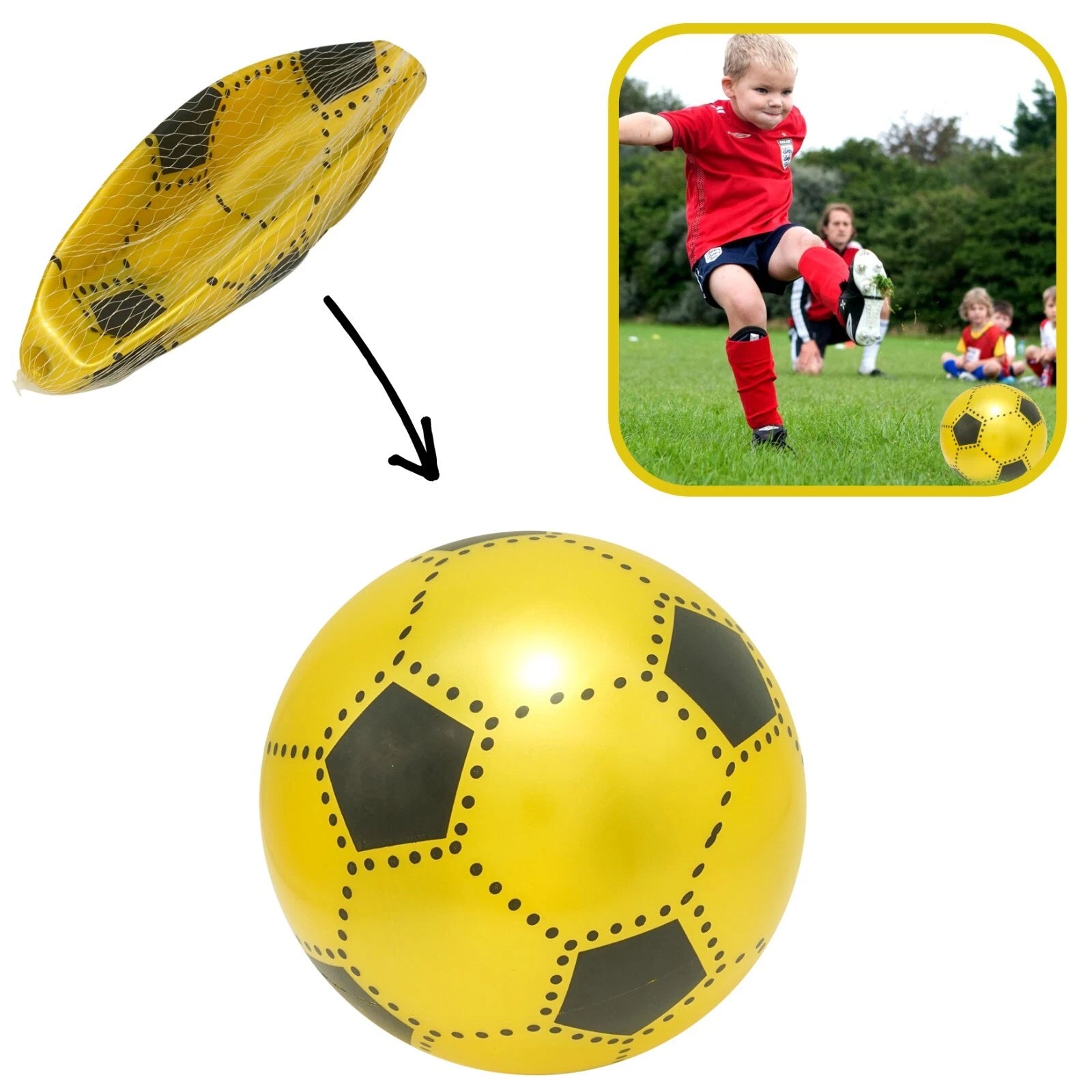 1x Random 66cm Inflatable Soccer Ball