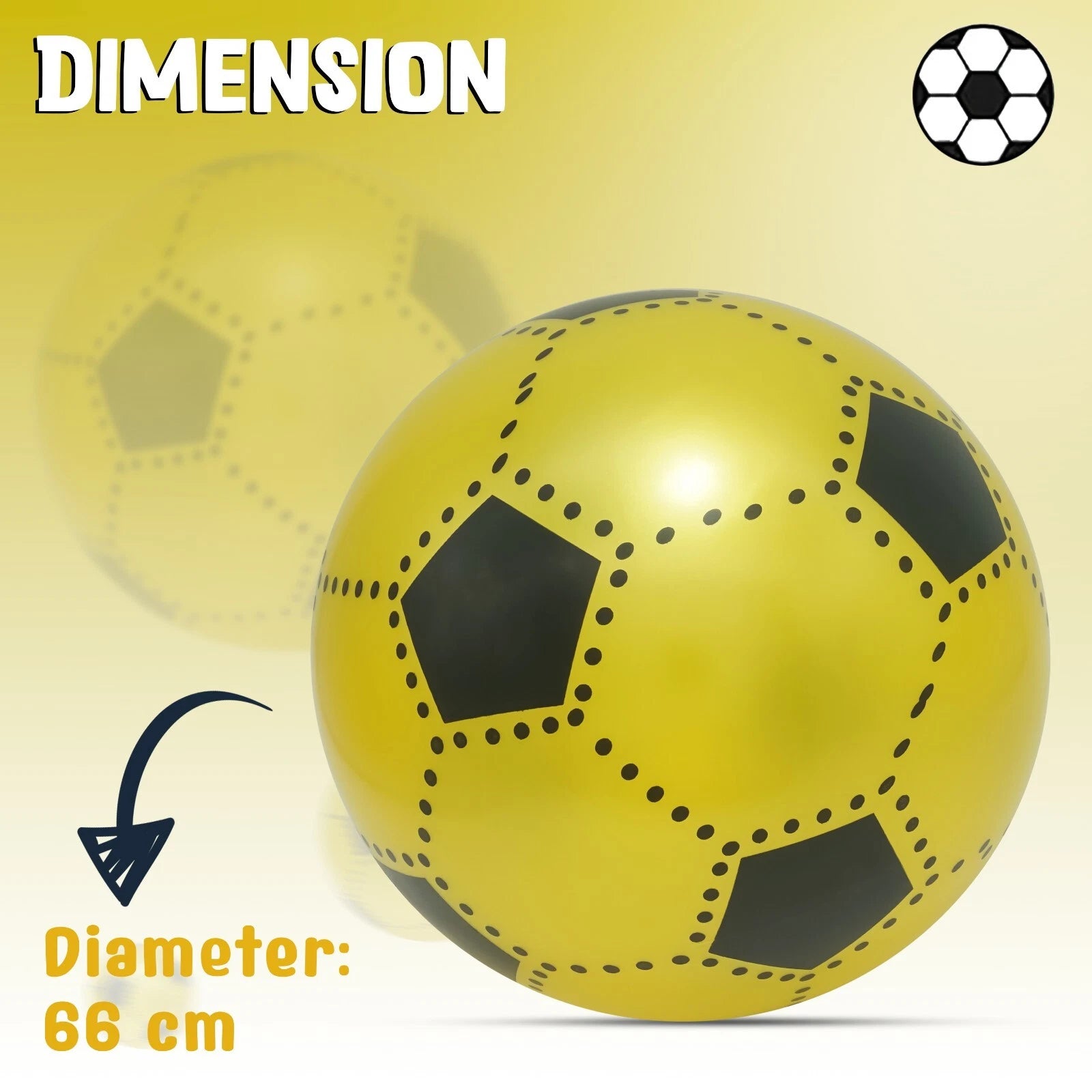 1x Random 66cm Inflatable Soccer Ball