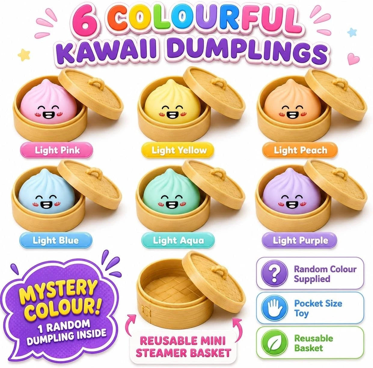 5cm Mini Pastel Dumpling Toy