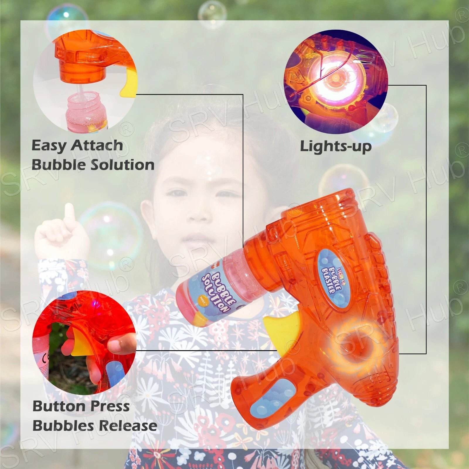 50ml LED Bubble Blaster 14.5cm