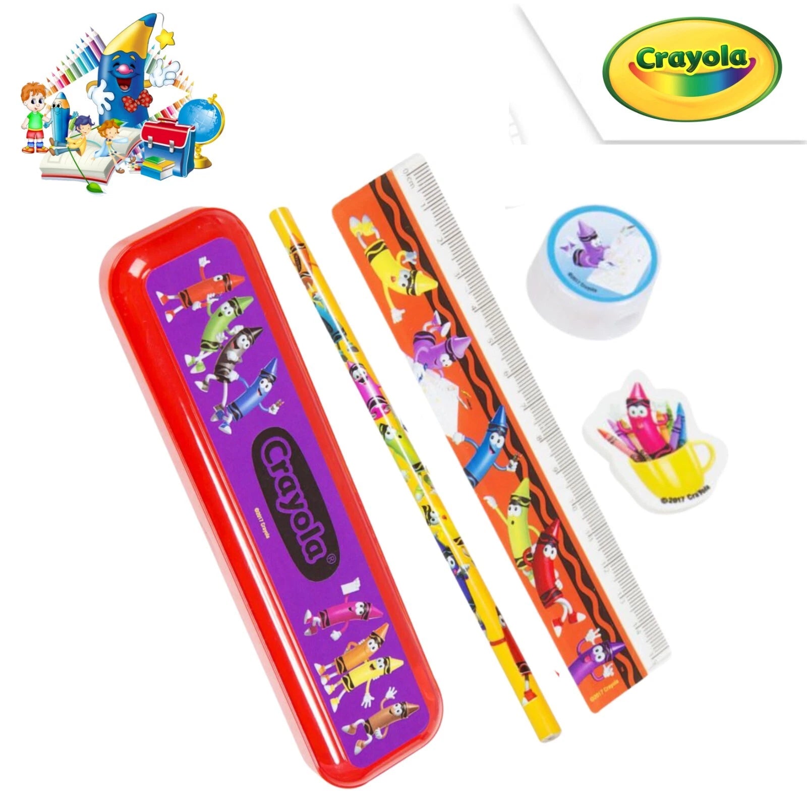 5Pcs School Stationery Set Pencil Case
