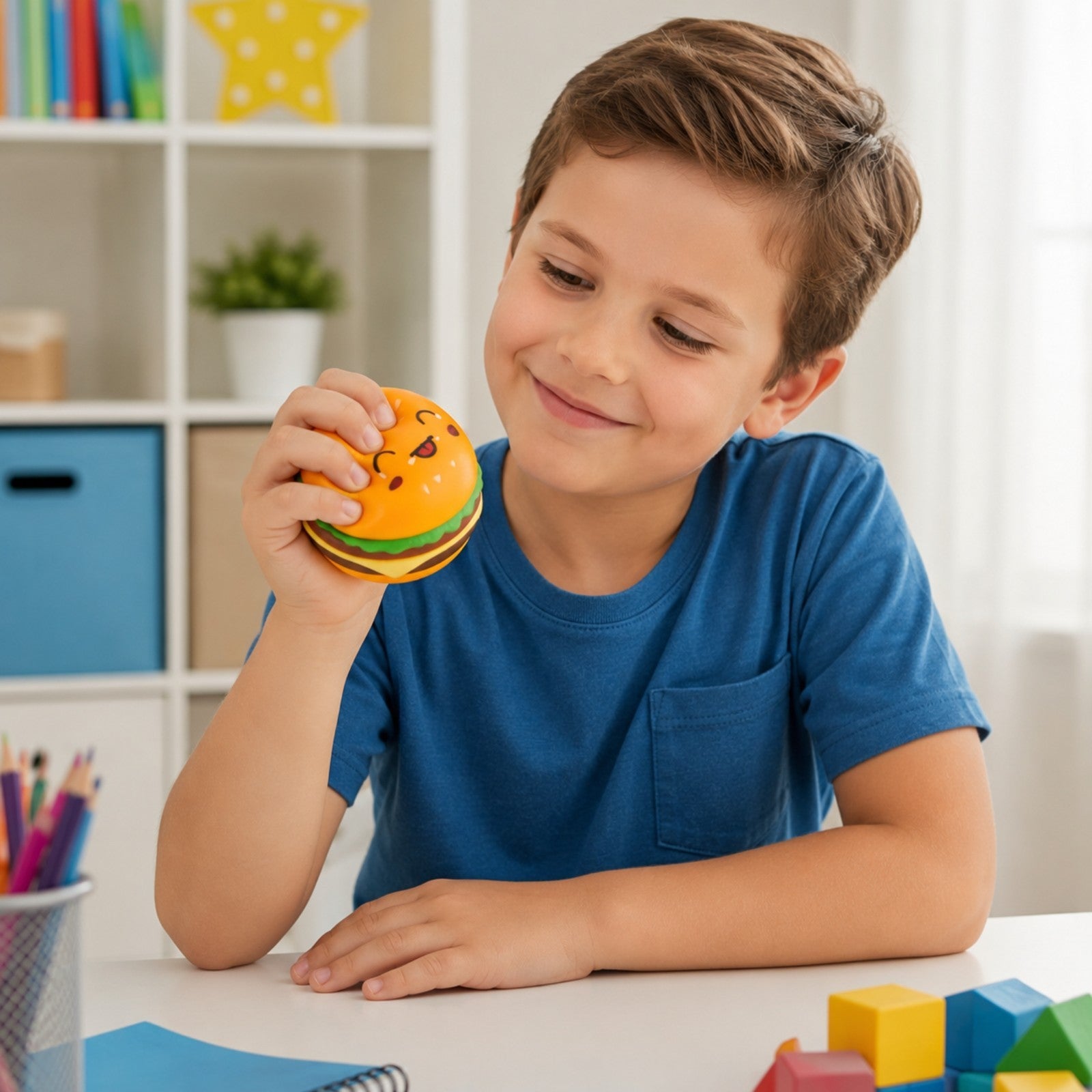Giggle Tastic Mega Munch Slow Rising Burger Squishy Toy - 8cm