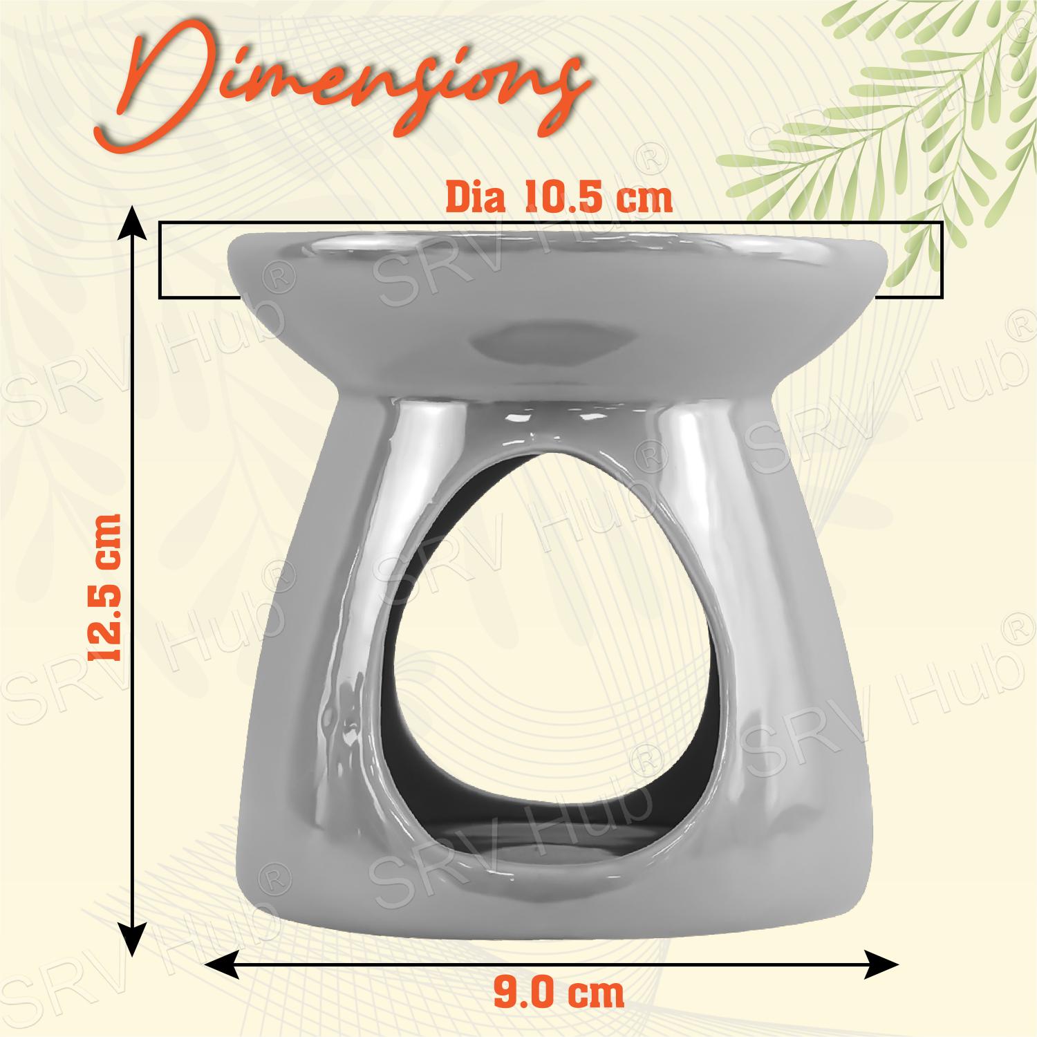 Pearl Ceramic Wax Burner Fragrance Oil Tealight Diffuser  12.5cm
